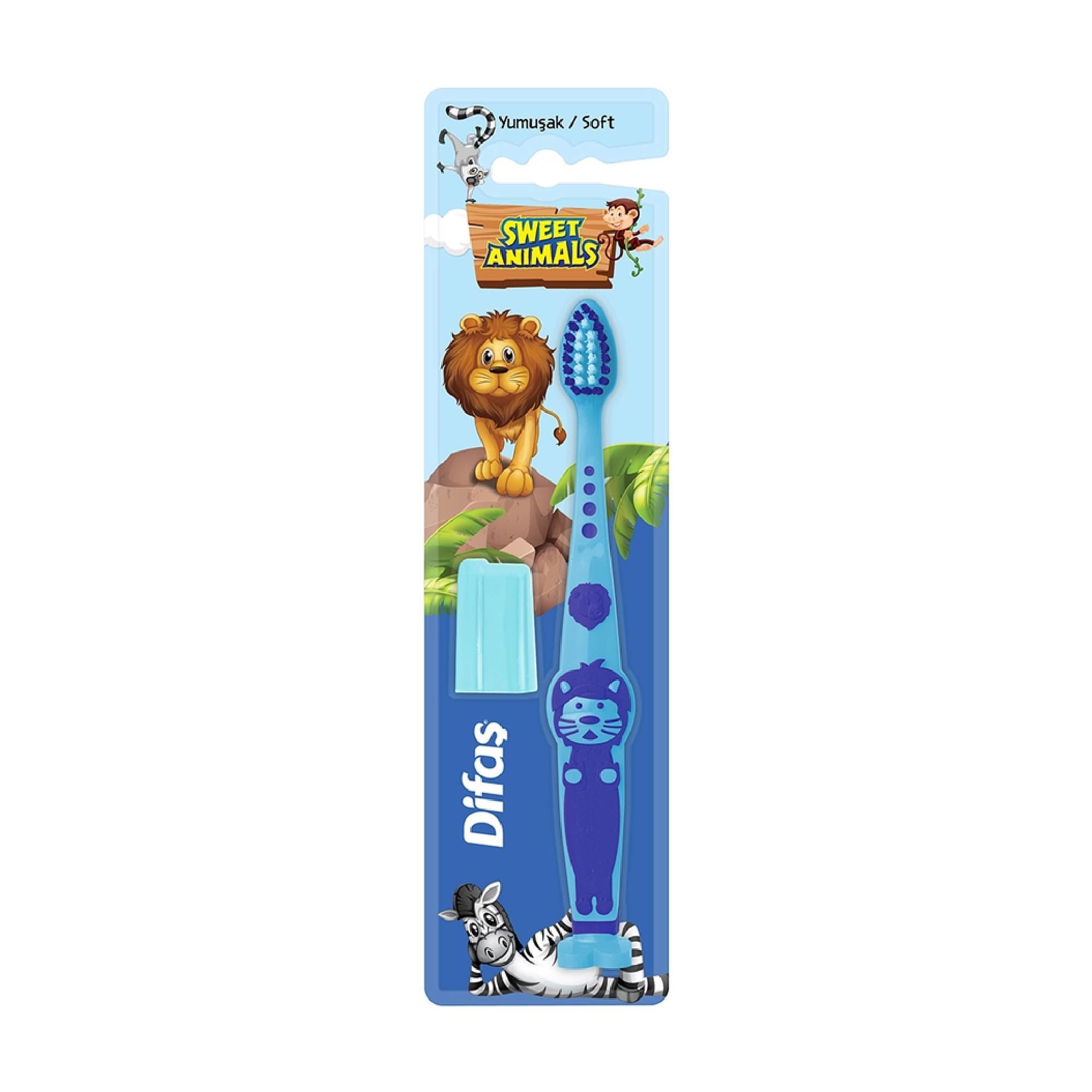 Difaş Sweet Animals Diş Fırçası Yumuşak/Soft  Çocuklar İçin 