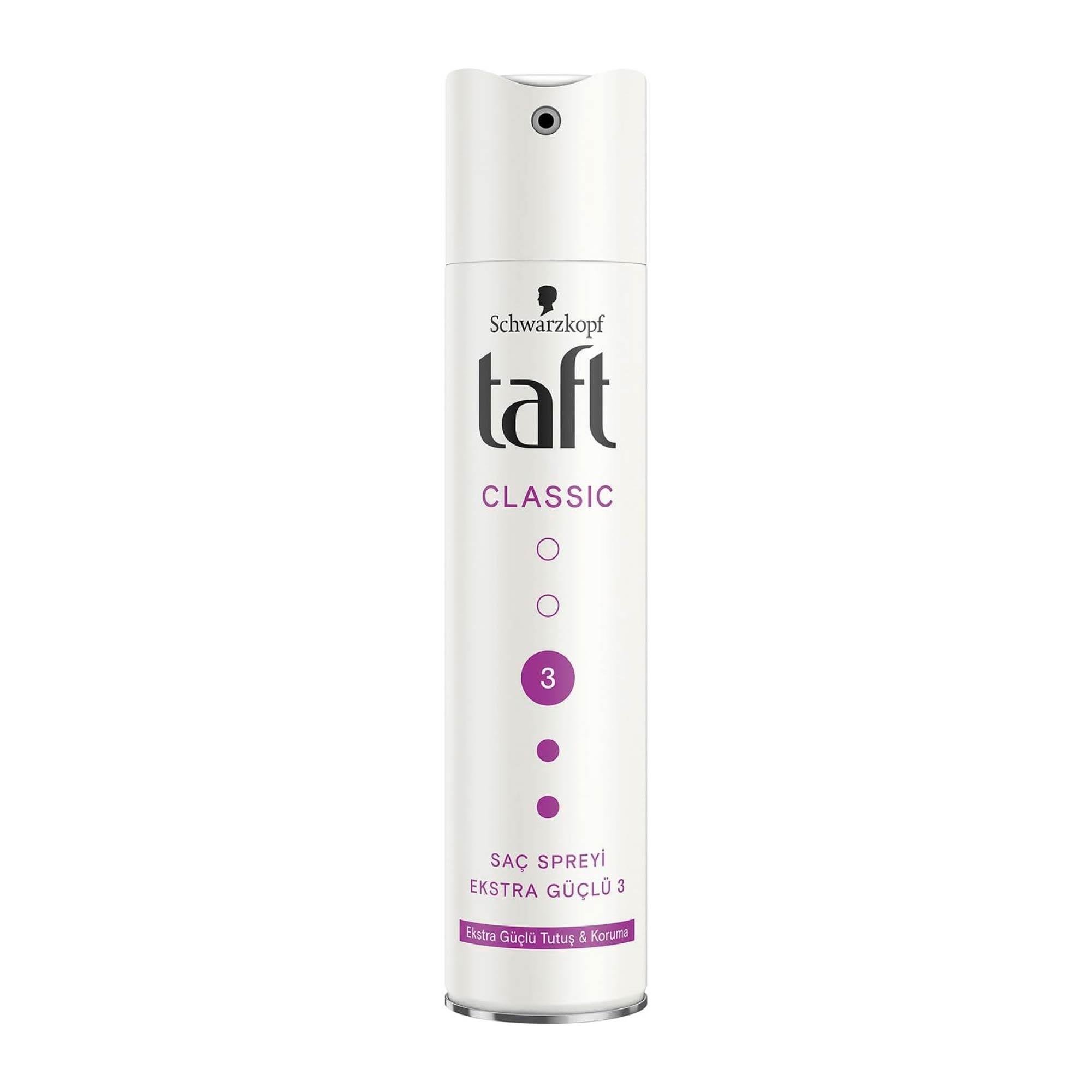 Taft Saç Spreyi Classic Tutuş&Koruma Ekstra Güçlü 3 250ml 