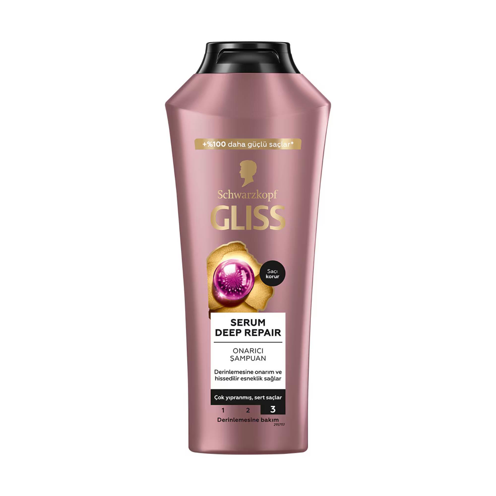 Gliss Serum Deep Repair Onarıcı Şampuan Hidrolize Keratin ve Çiçek Özü ile 400 ml