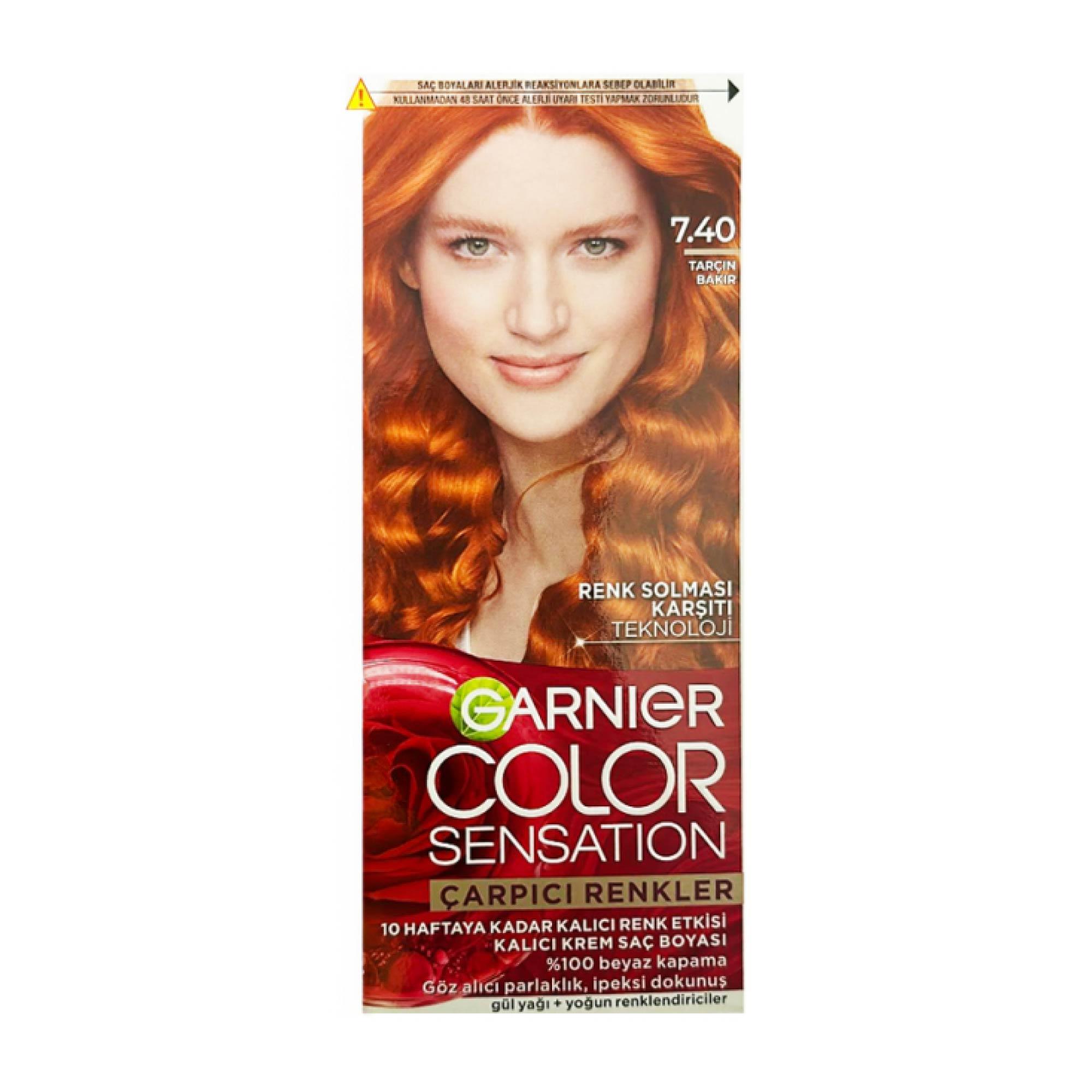 Garnier Çarpıcı Renkler Yoğun Kalıcı Krem Saç Boyası Tarçın Bakır 7.40