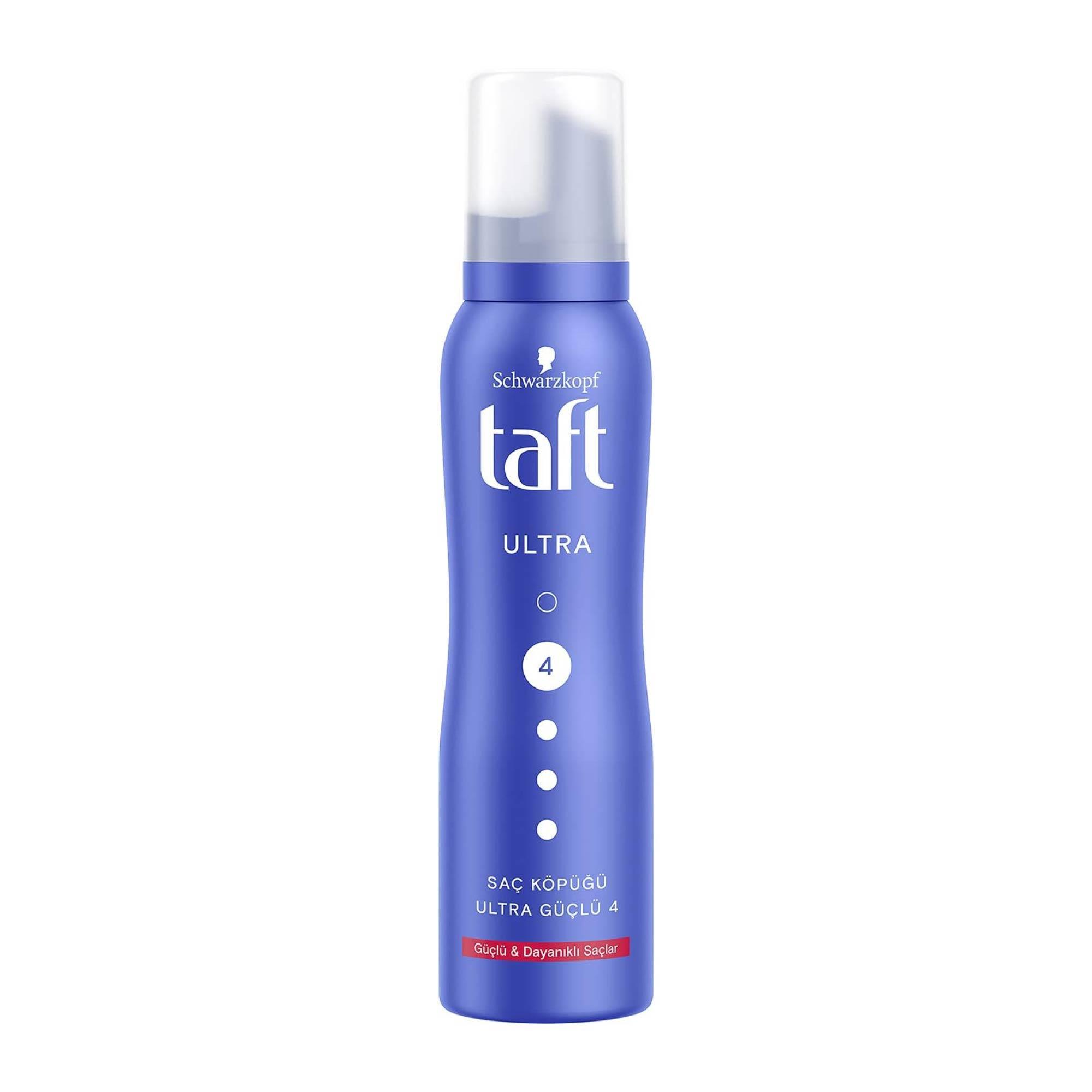Taft Saç Köpüğü Ultra Güçlü 4 Güçlü ve Dayanıklı Saçlar 150ml