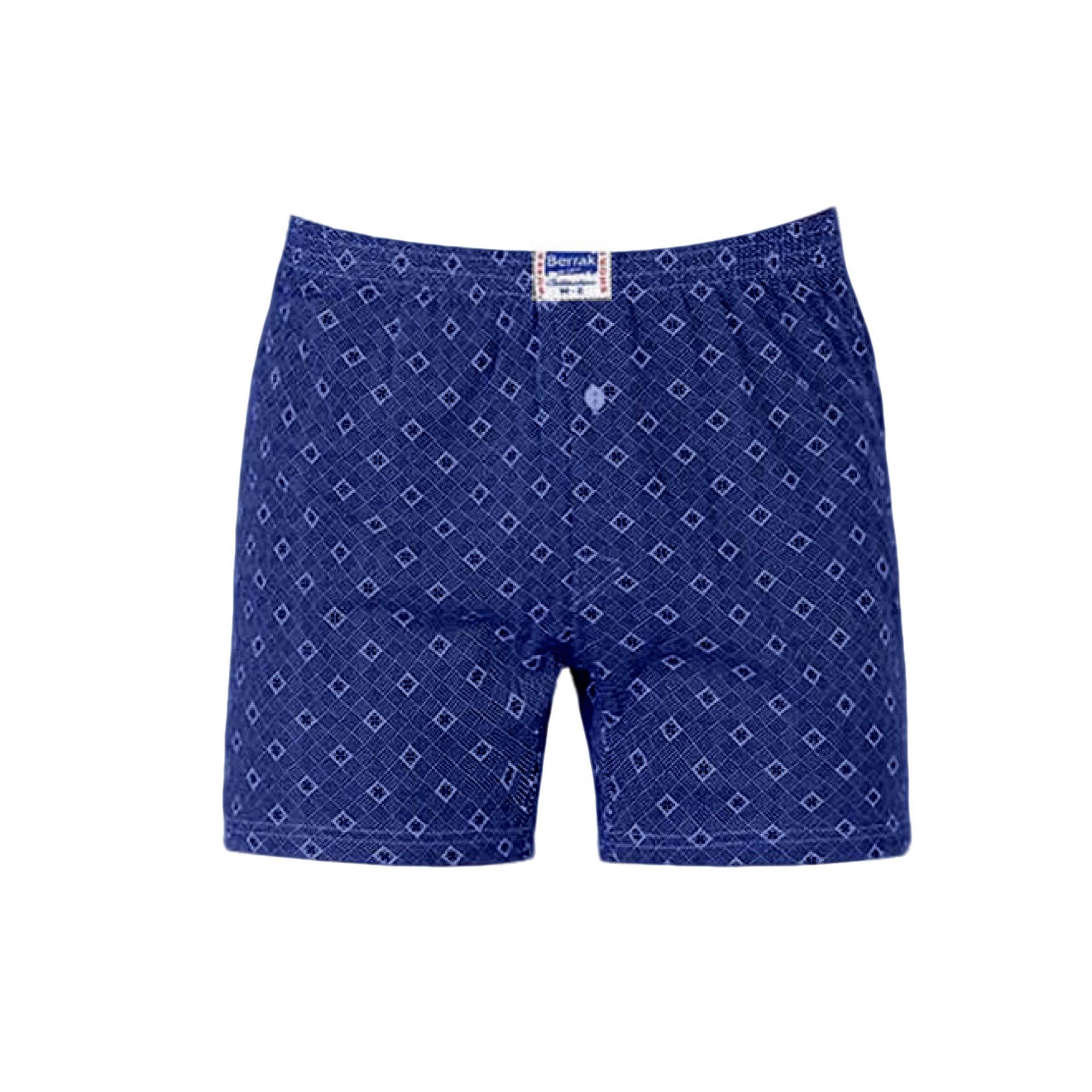 Berrak Erkek Desenli Boxer Lacivert Large 1053