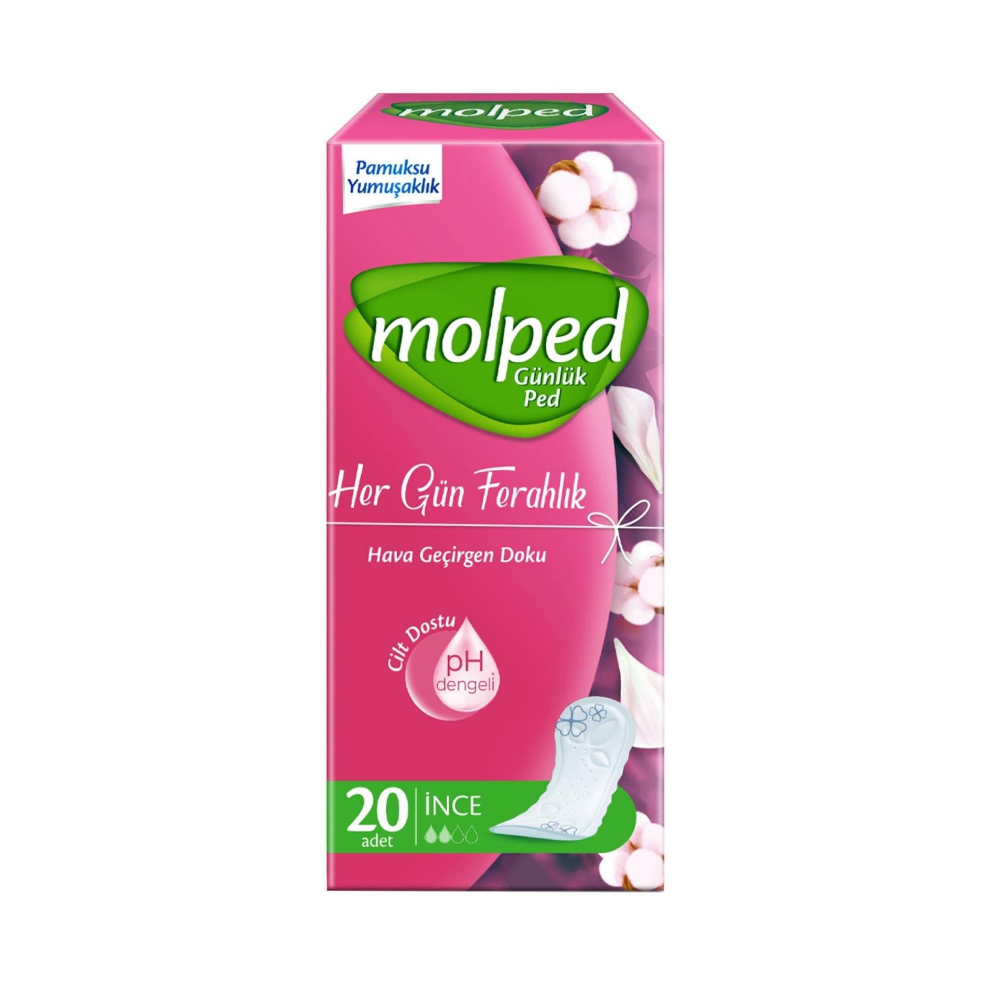  Molped Günlük Ped Her Gün Ferahlık İnce 20li