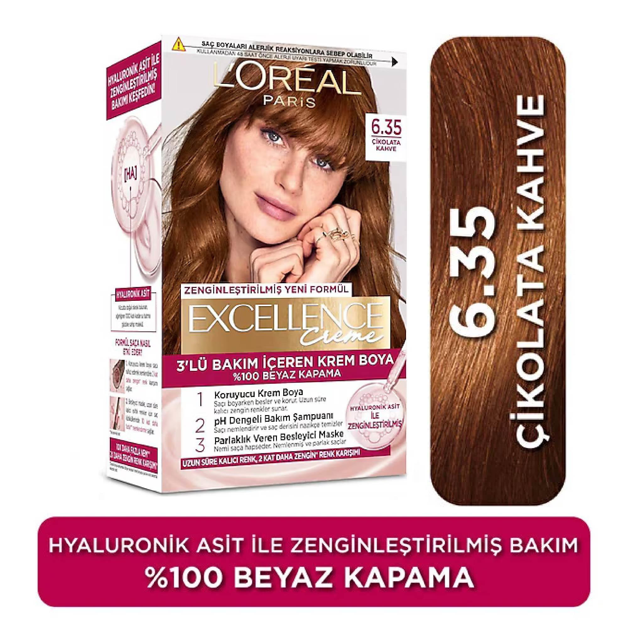 Loreal Paris Excellence Creme Set Boya Çikolata Kahve 6.35
