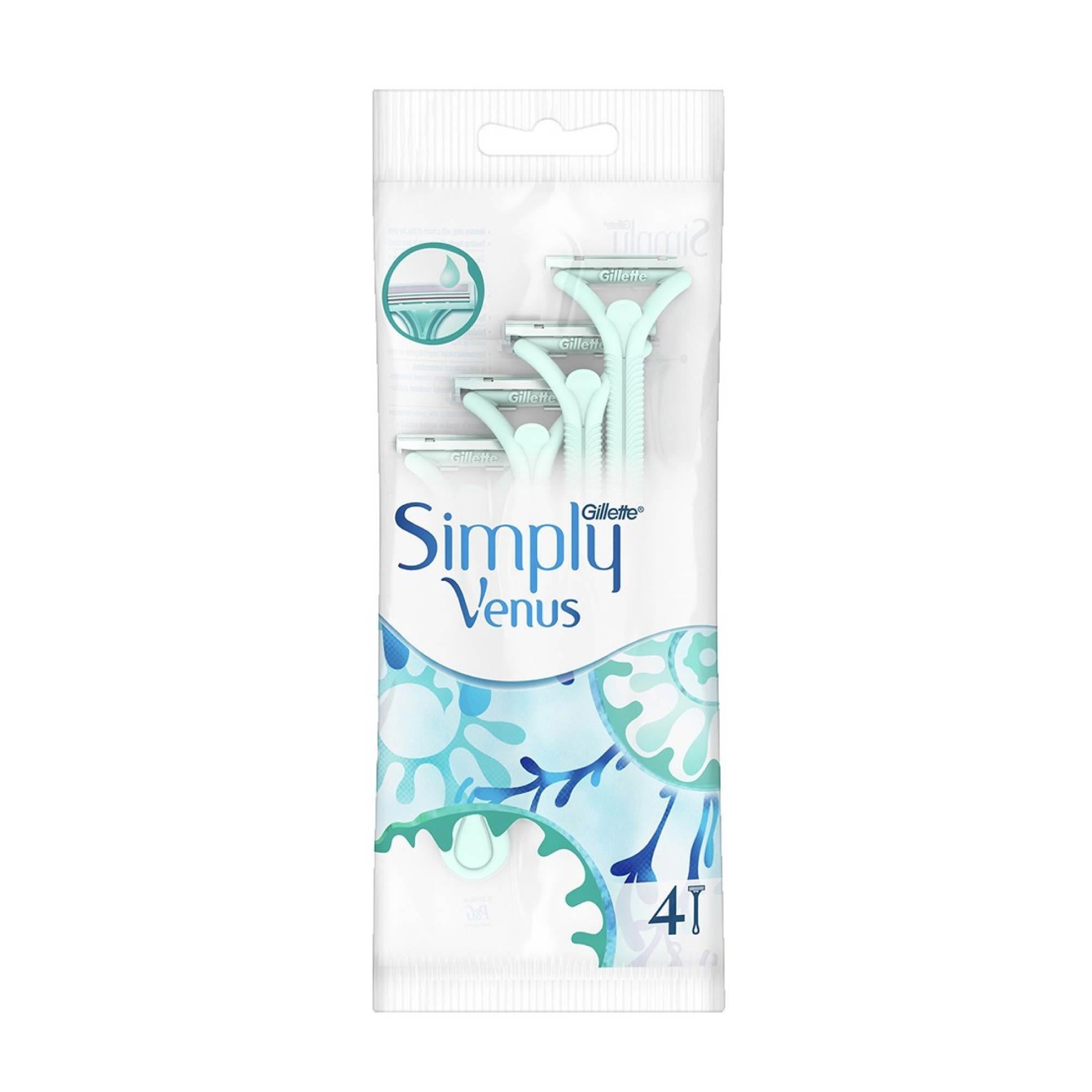 Gillette Simply Venus Kadın Tıraş Bıçağı 2 Başlıklı 4'lü