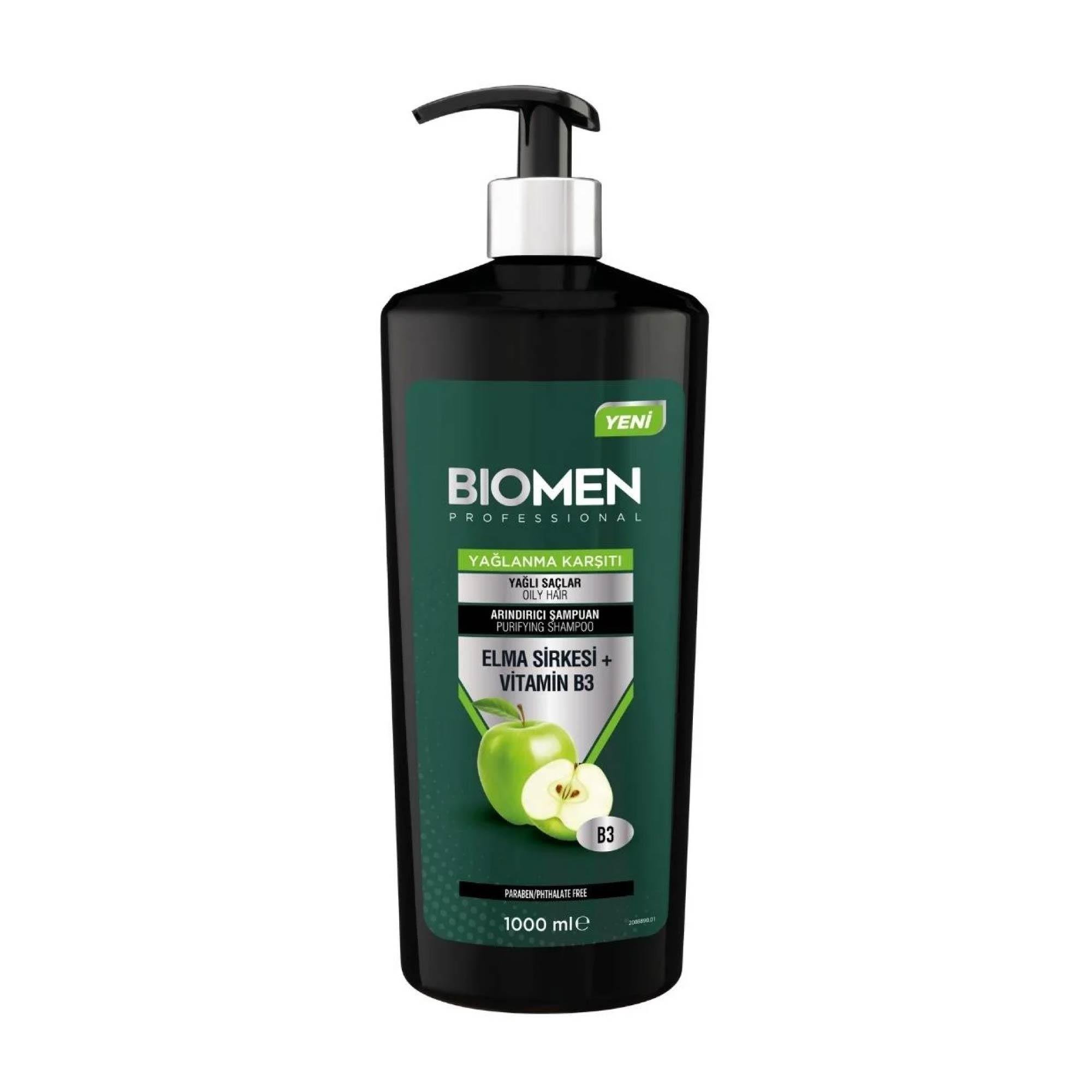 Biomen Şampuan Elma Sirkesi Vitamin B3 Yağlanma Karşıtı 1000ml