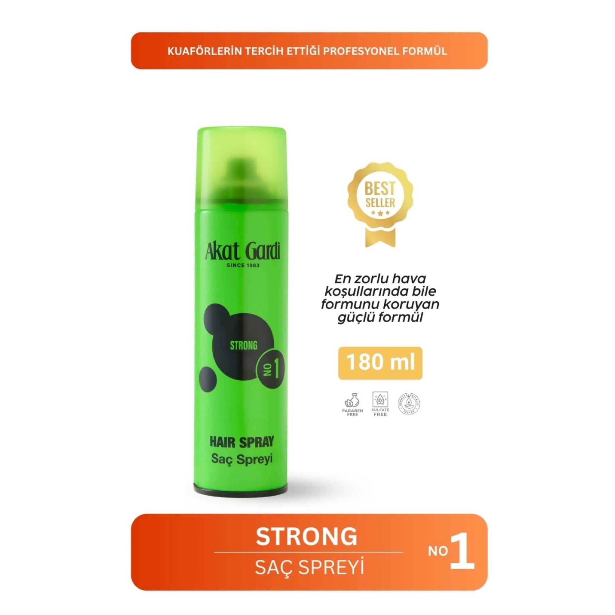 Akat Gardi Saç Spreyi Strong No:1 180ml