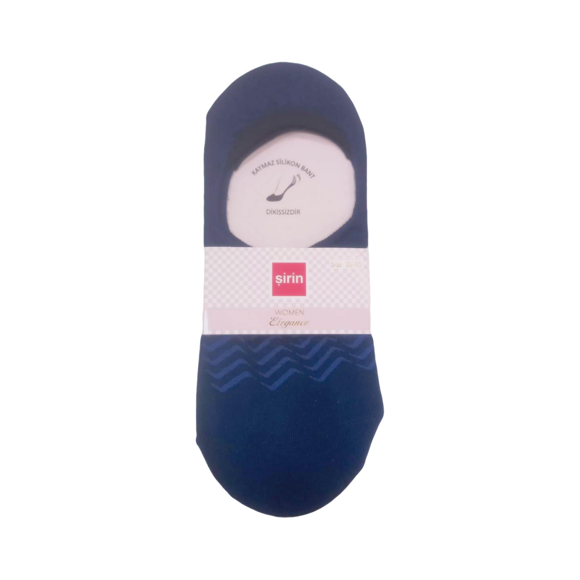 Şirin Babet Elegance Silikon Bantlı Çorap Lacivert Kadın 4022
