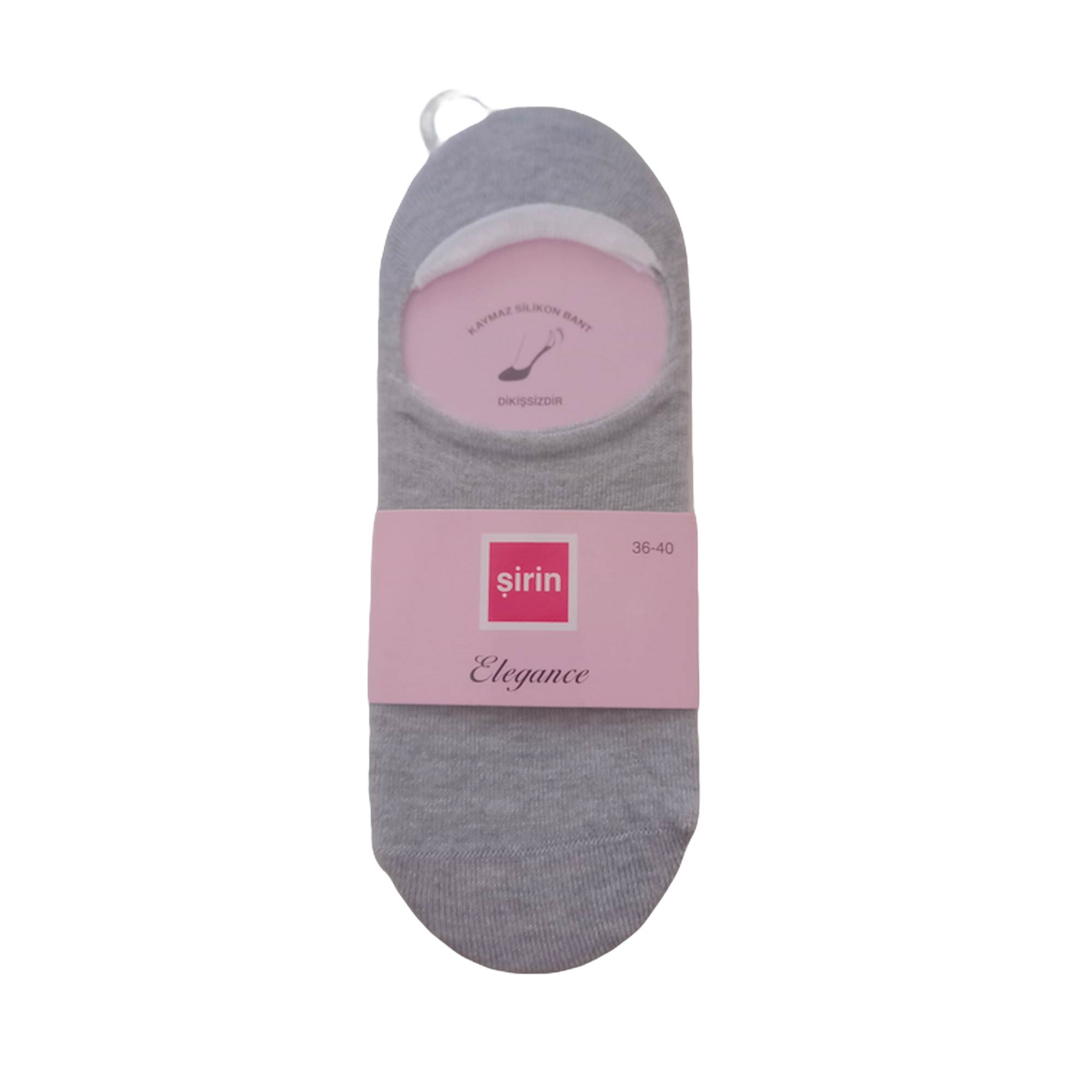 Şirin Babet Elegance Silikon Bantlı Çorap Gri Kadın 4022