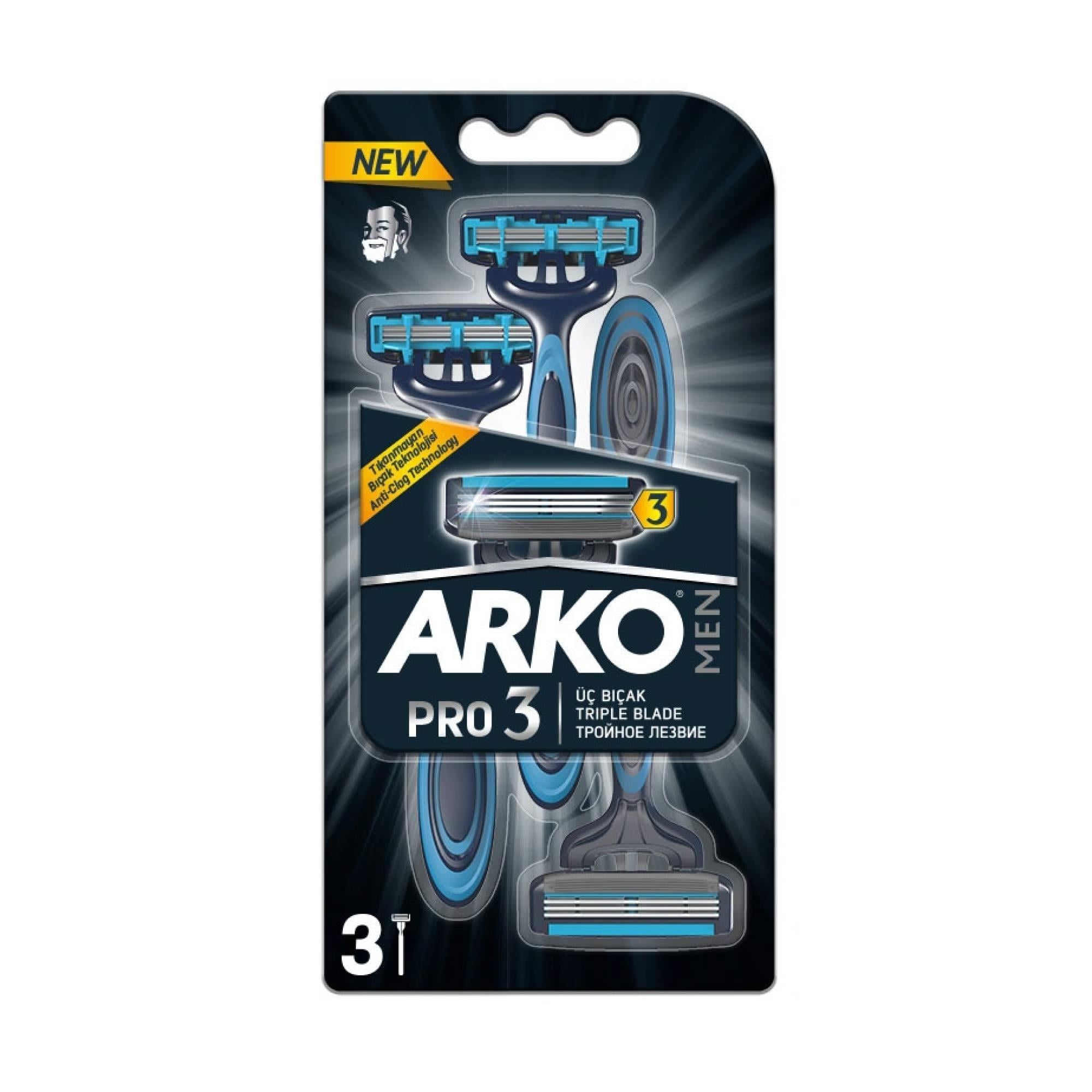 Arko Men Pro3 3 Bıçaklı Tıraş Bıçağı 3'lü