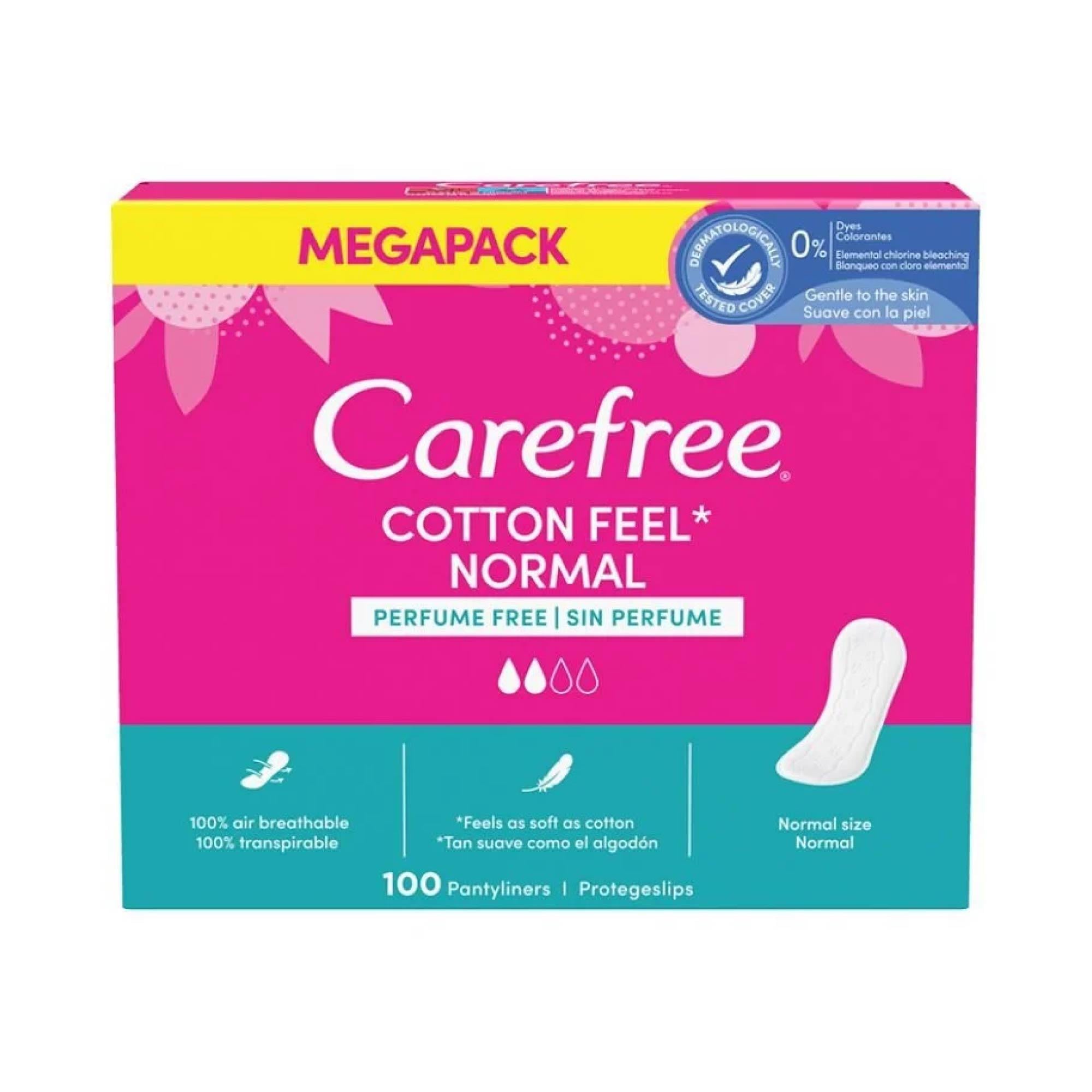 CarefreeCotton Feel Parfümsüz Günlük Ped Normal 100'lü