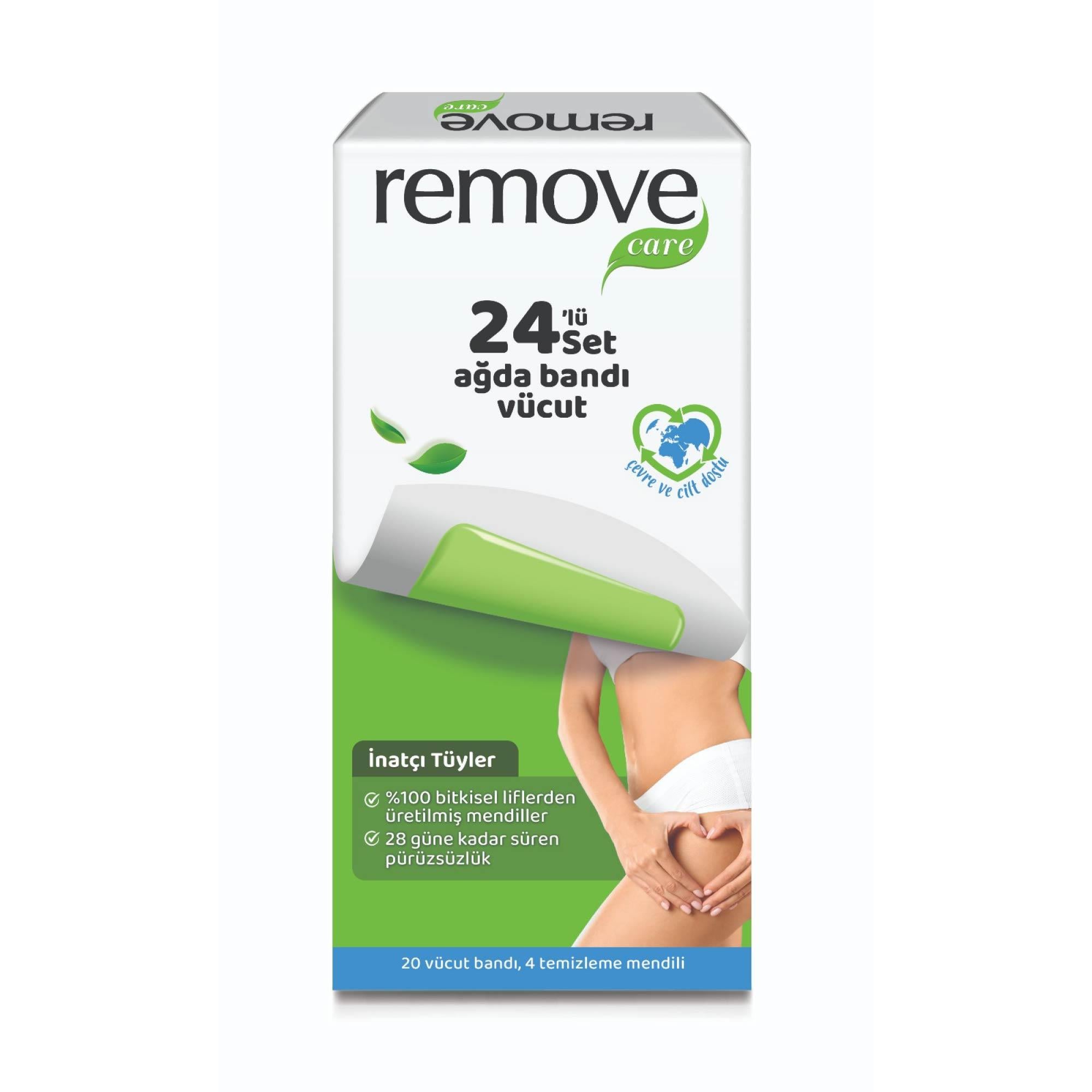 Remove Sir Ağda Bantları 24'lü Set İnatçı ve Sık Tüyler 