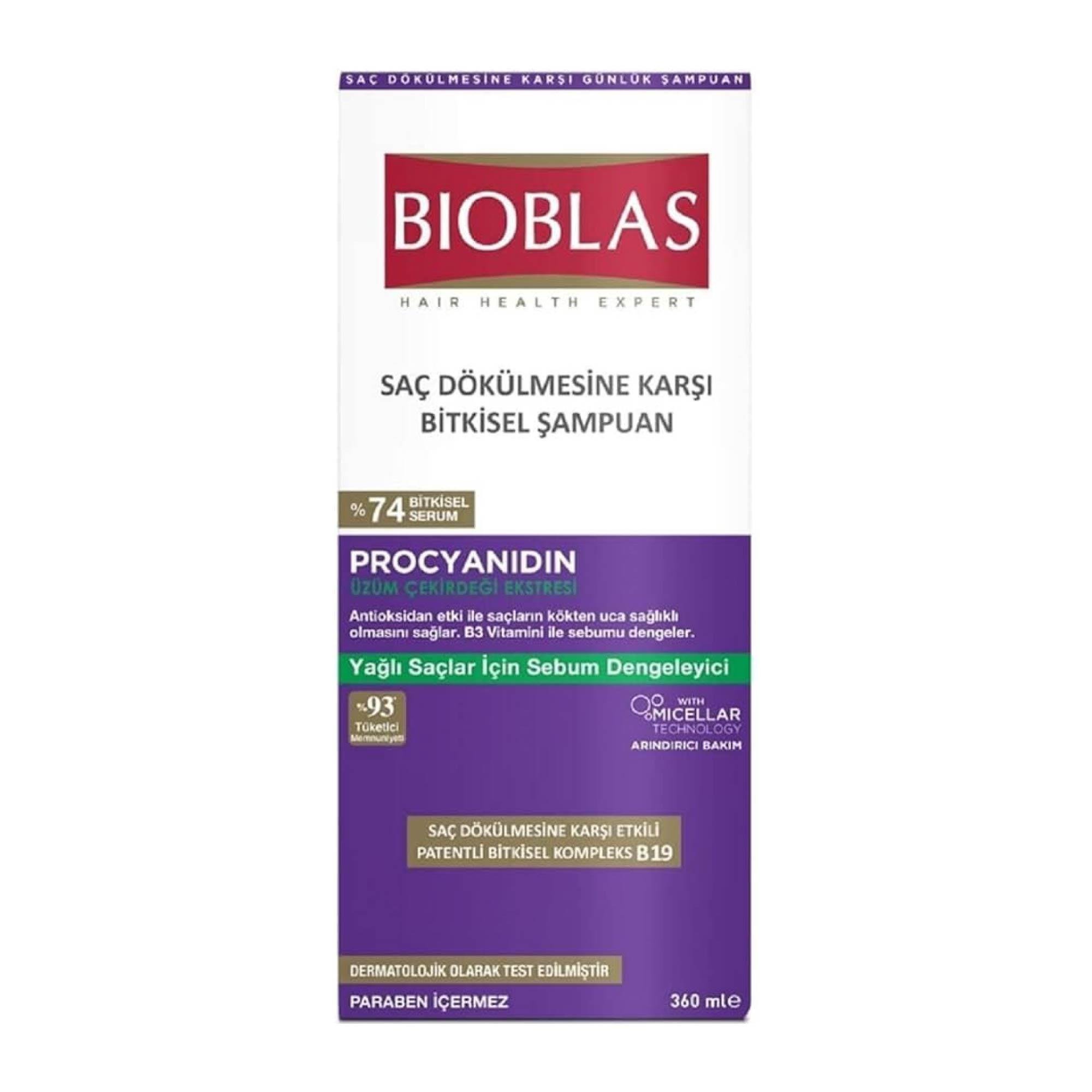 Bioblas Procyanidin Saç Dökülmesi ve Yağlanmaya Karşı Şampuan 360 ml