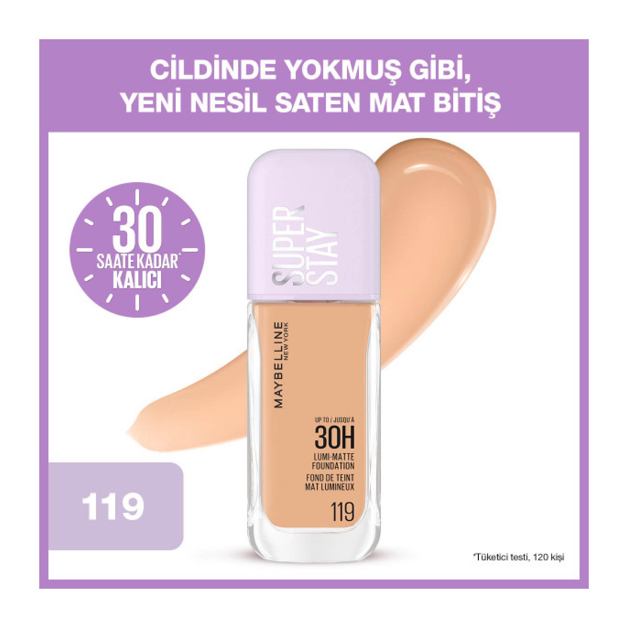 Maybelline New York Super Stay Lumi Matte Fondöten 119