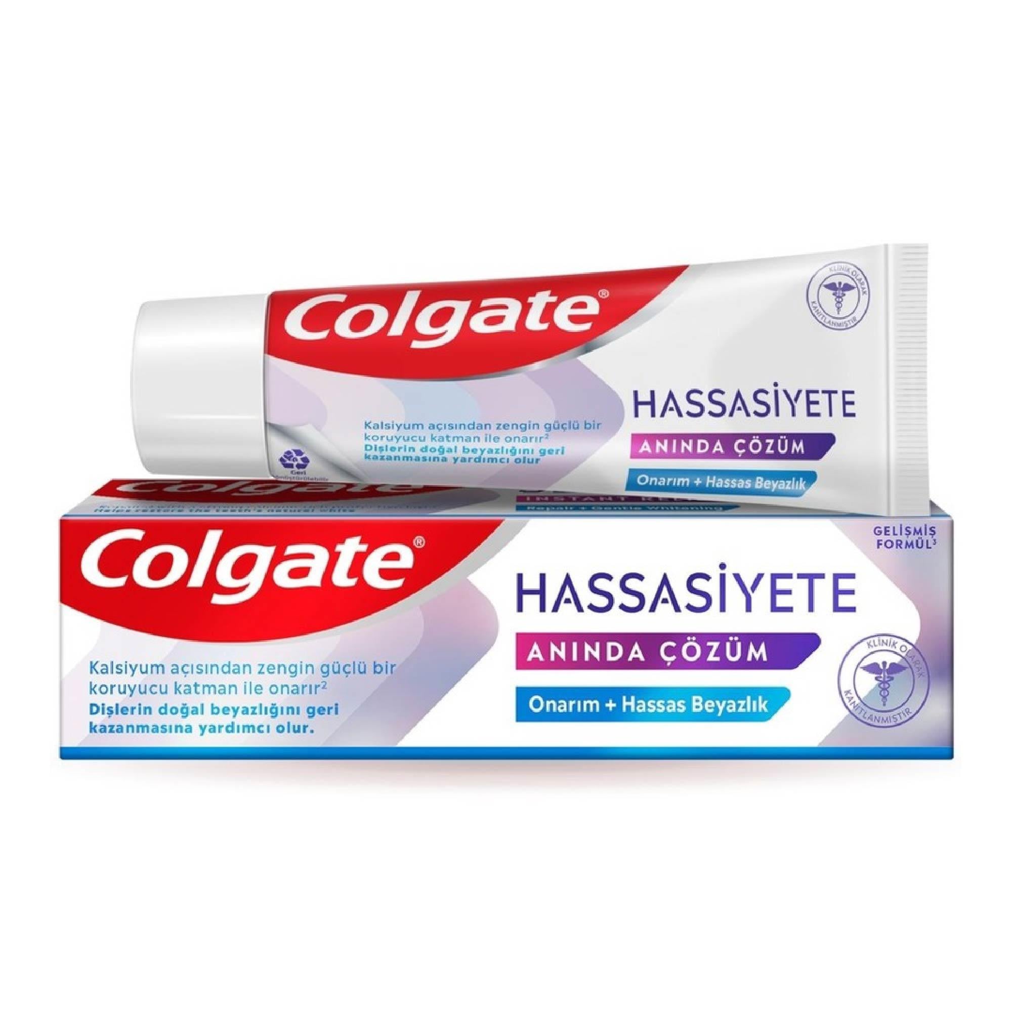 Colgate Hassasiyete Anında Çözüm Onarım + Hassas Beyazlık Diş Macunu 75 ml 