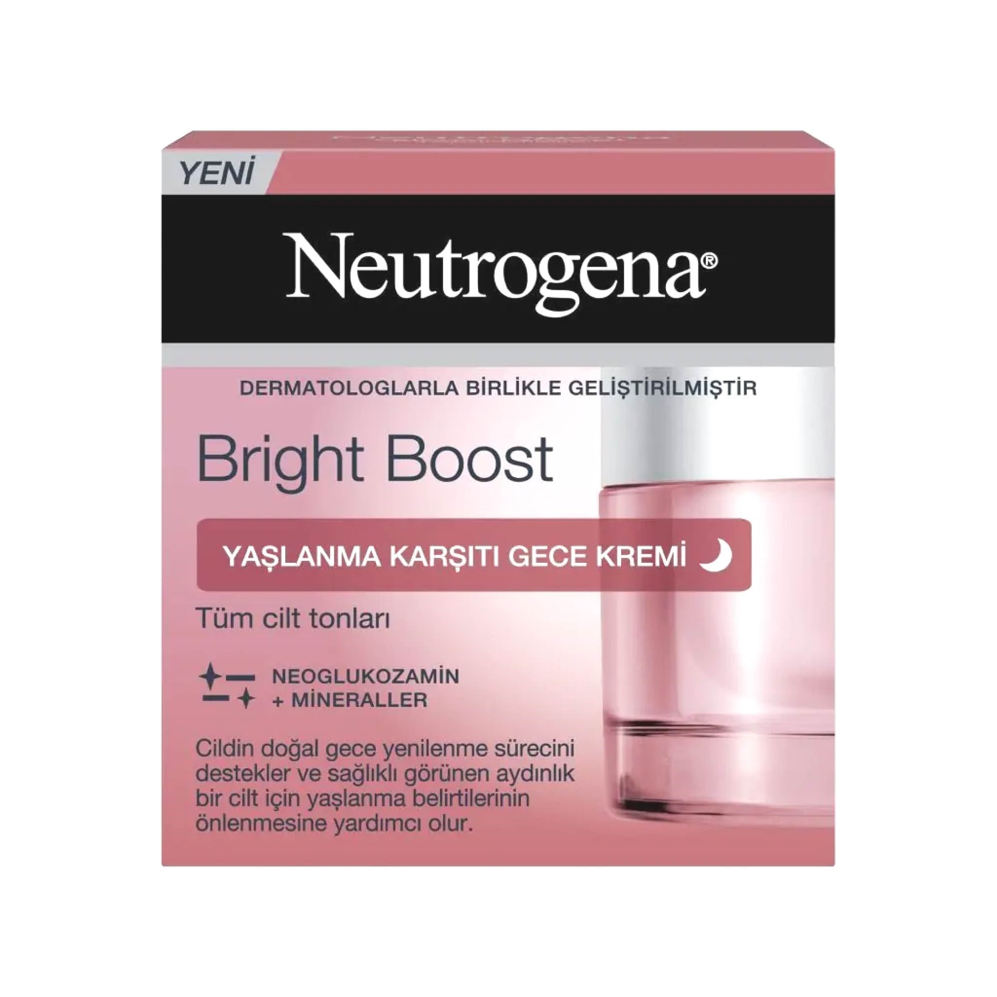 Neutrogena Bright Boost Yaşlanma Karşıtı Gece Kremi Tüm Cilt Tonları 50ml