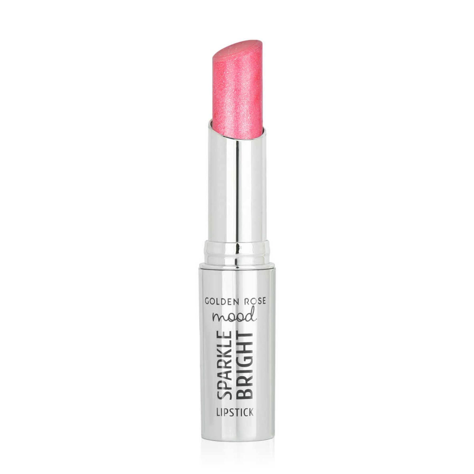 Golden Rose Mood Sparkle Bright Lipstick 153 Pink Glitz
