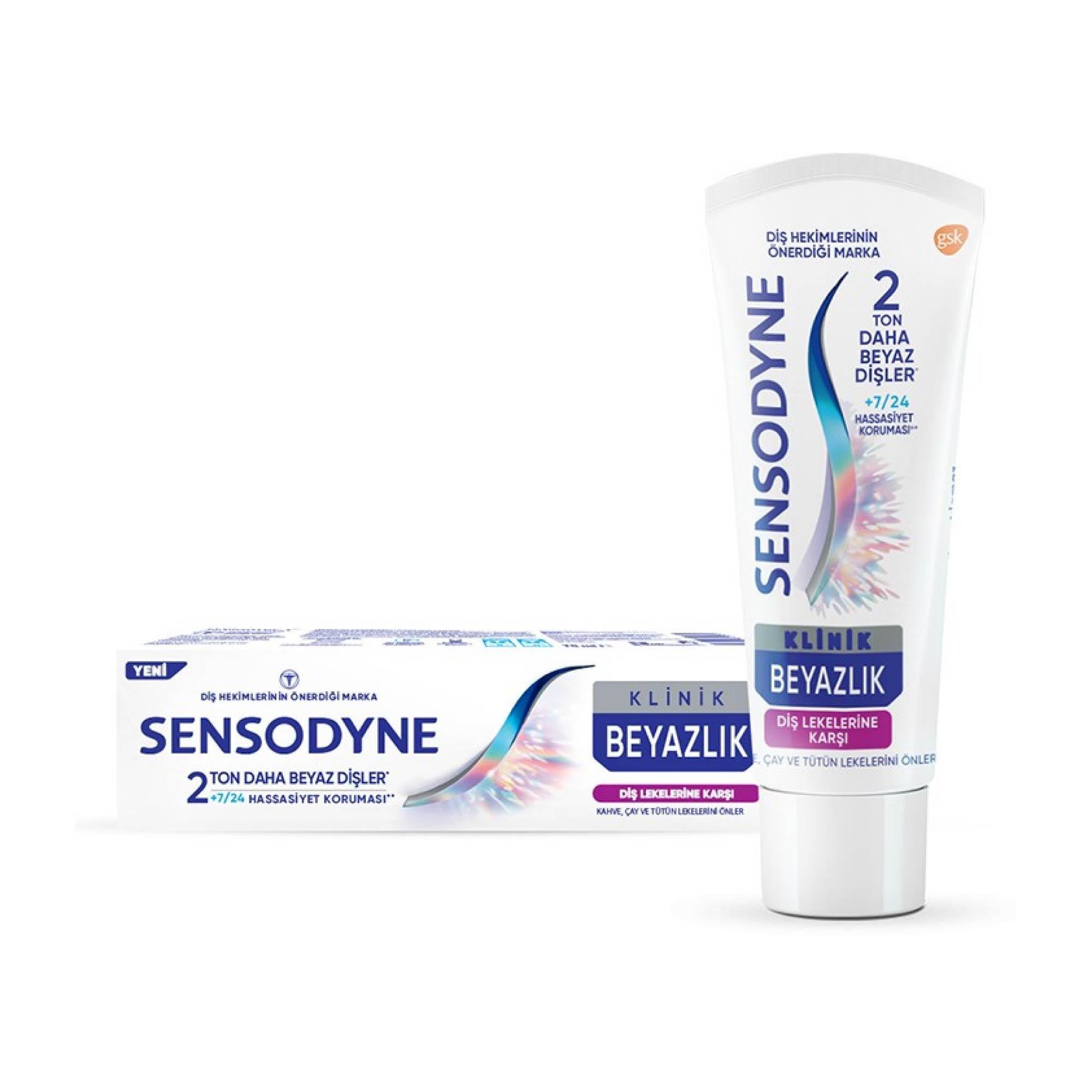 Sensodyne Klinik Beyazlık Diş Lekelerine Karşı Diş Macunu 75 ml