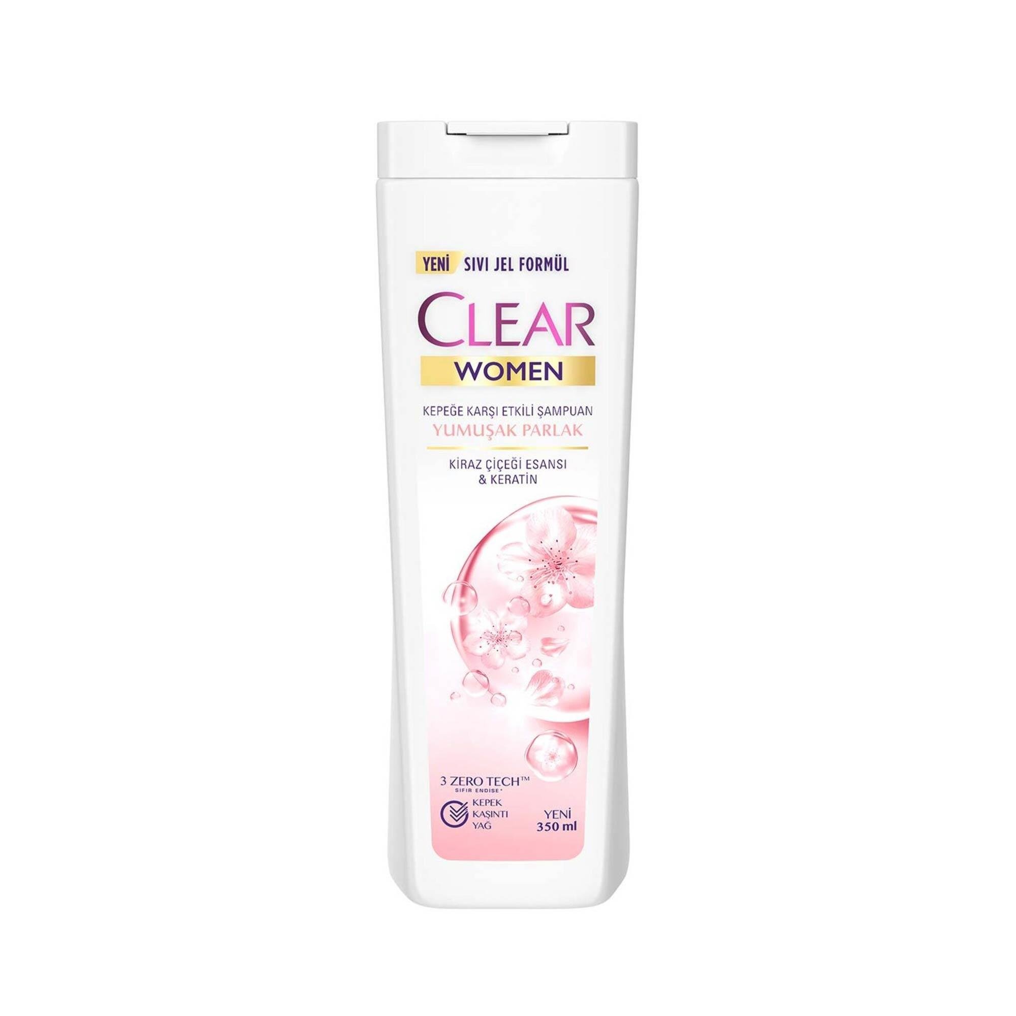 Clear Şampuan Yumuşak Parlak Kiraz Çiçeği Esansı & Keratin 350 ml
