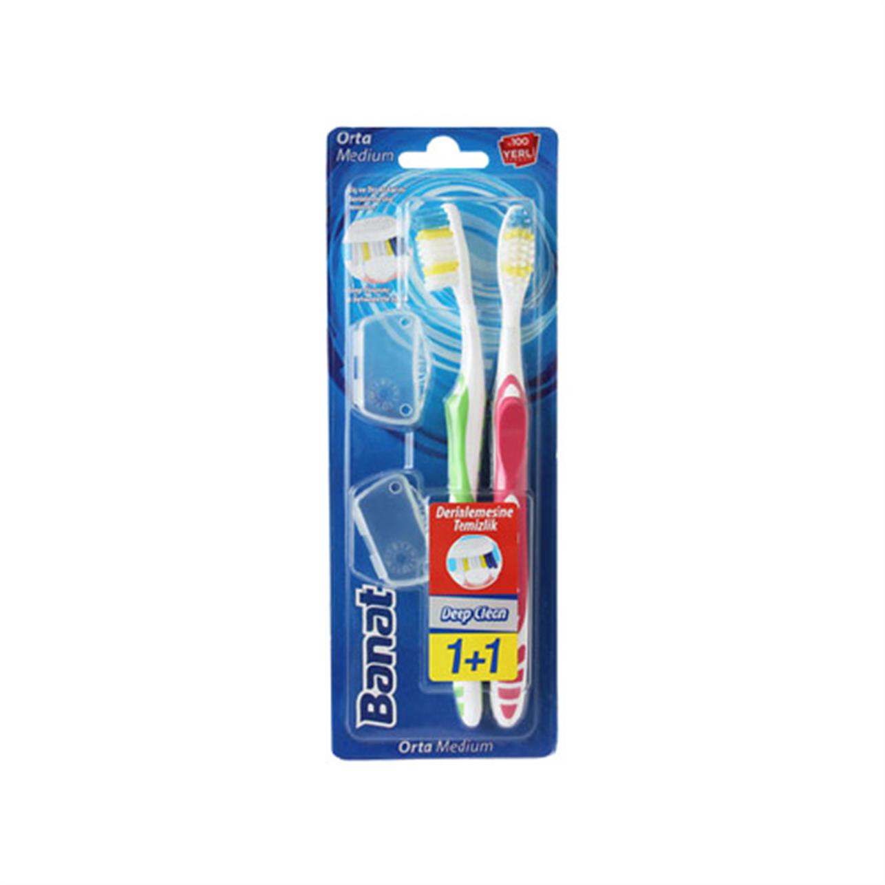 Banat Deep Clean Diş Fırçası 1+1 Orta /Medium 