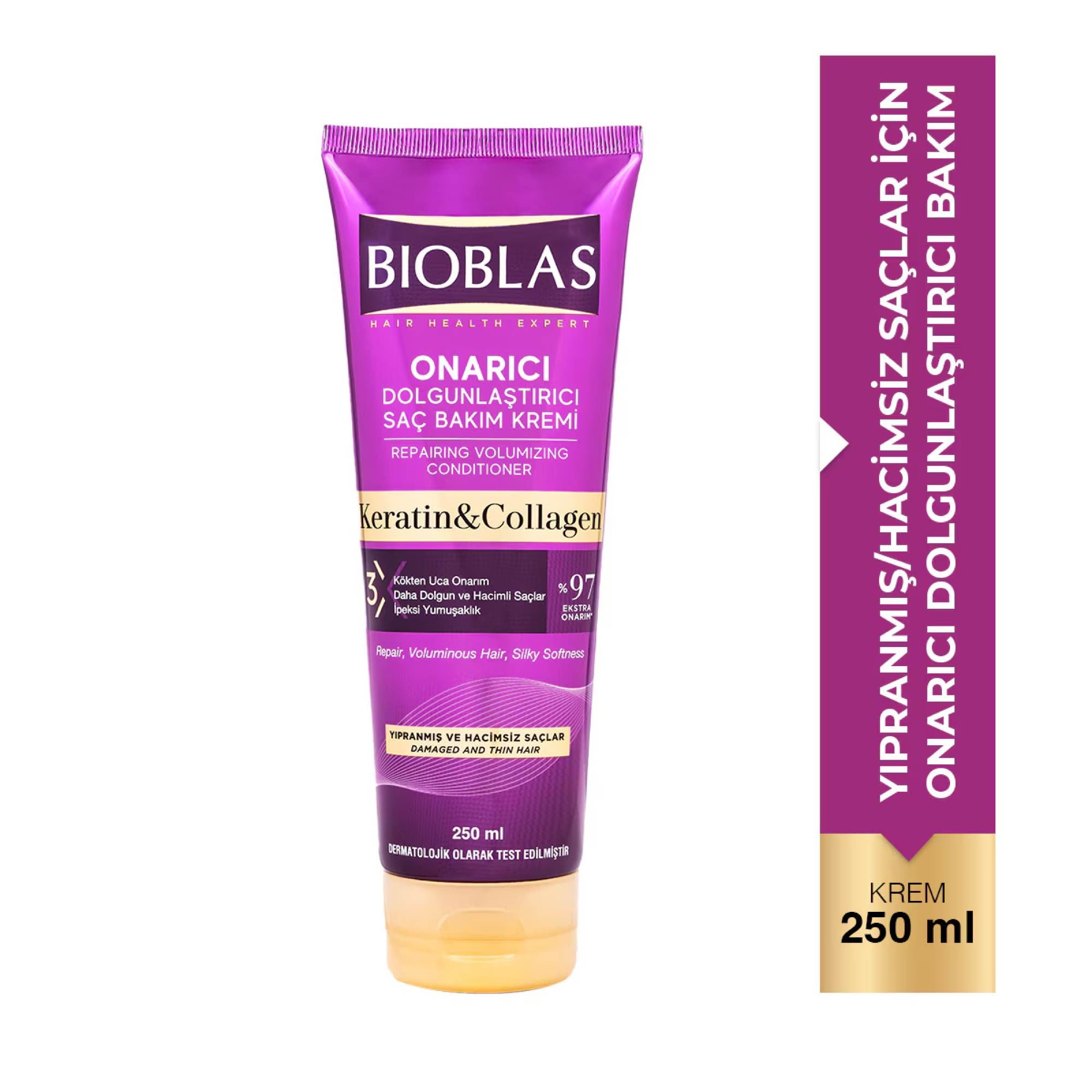 Bioblas Saç Bakım Kremi Saç Dökülmesine Karşı Collagen&Keratin İnce ve Hacimsiz Saçlar 250ml