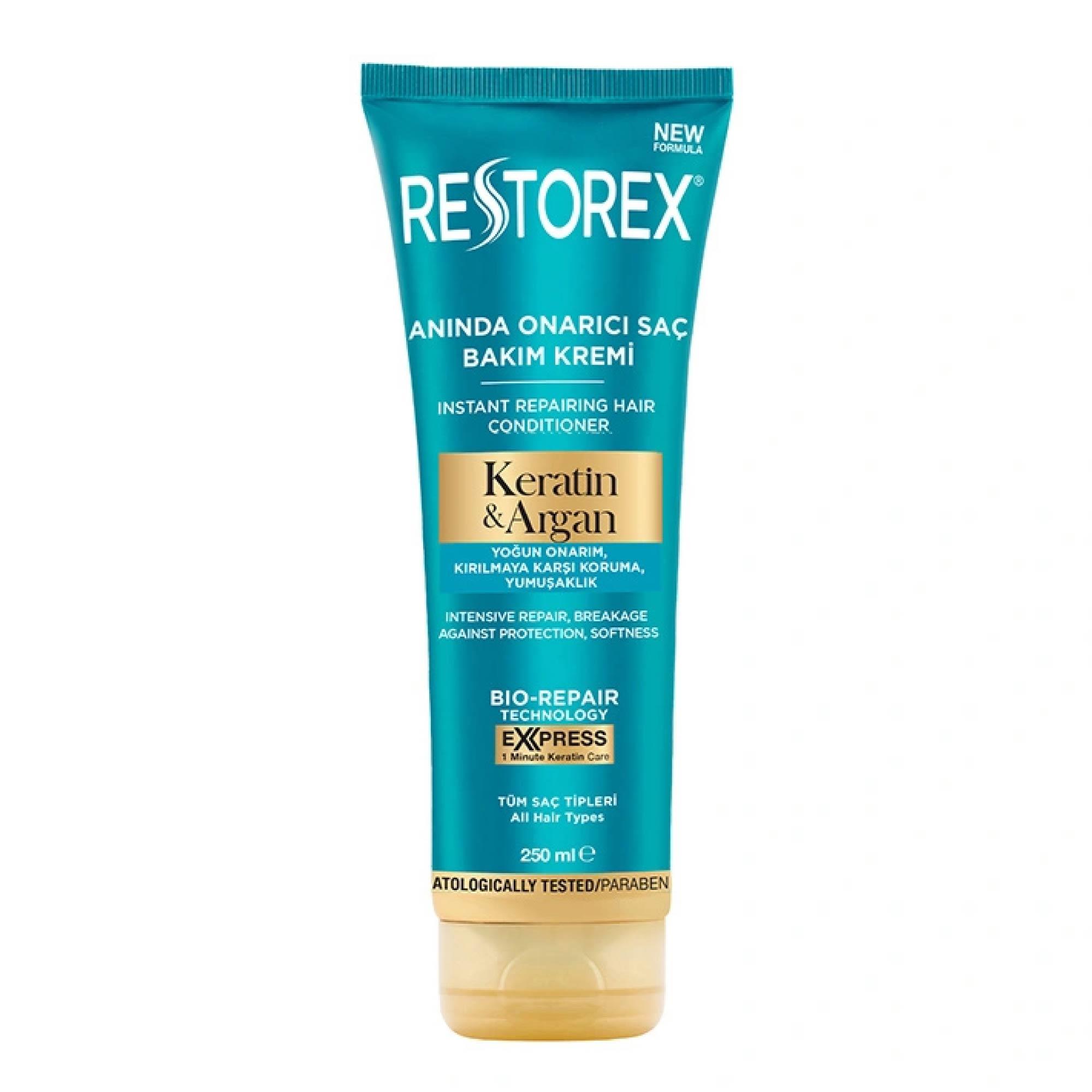 Restorex Keratin & Argan Onarıcı Saç Bakım Kremi 250 ml