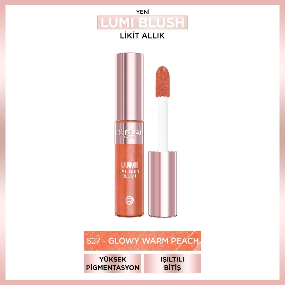 Loreal Paris Lumi Blush Likit Allık - 627 Glowy Warm Peach