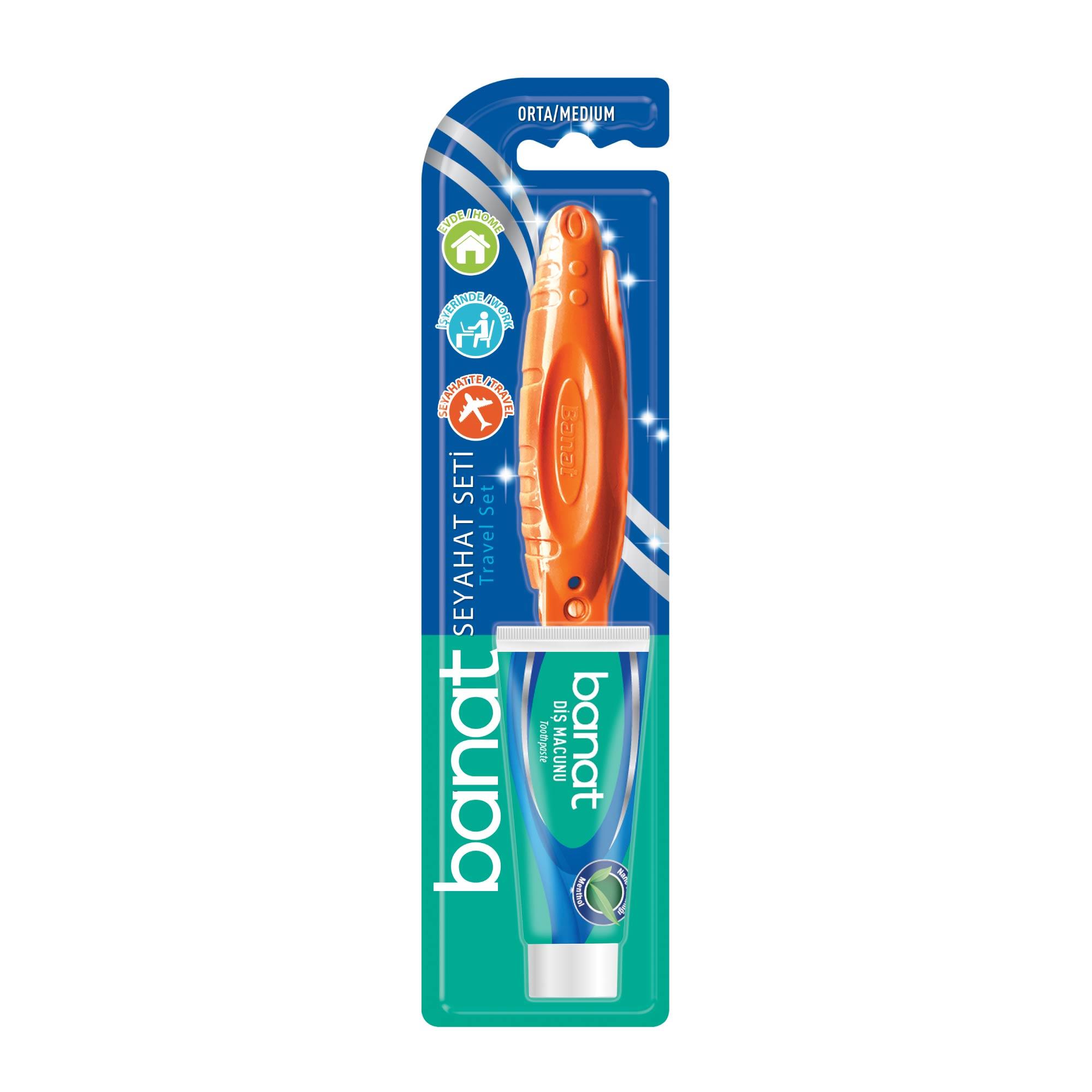 Banat Seyahat Seti Diş Fırçası + Diş Macunu 15ml
