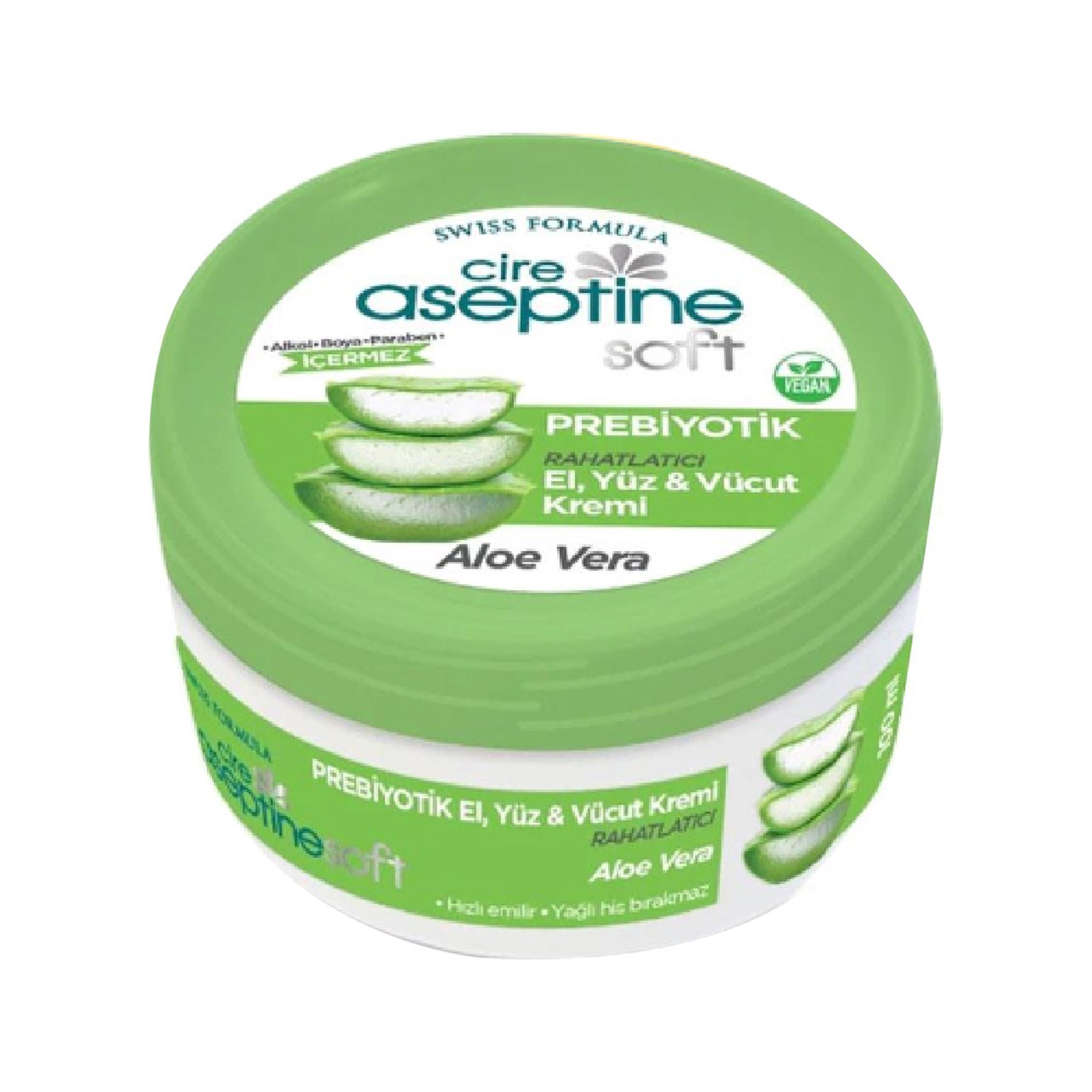 Cire Aseptine Prebiyotik El,Yüz,Vücut Kremi Aloe Vera Rahatlatıcı 200 ml