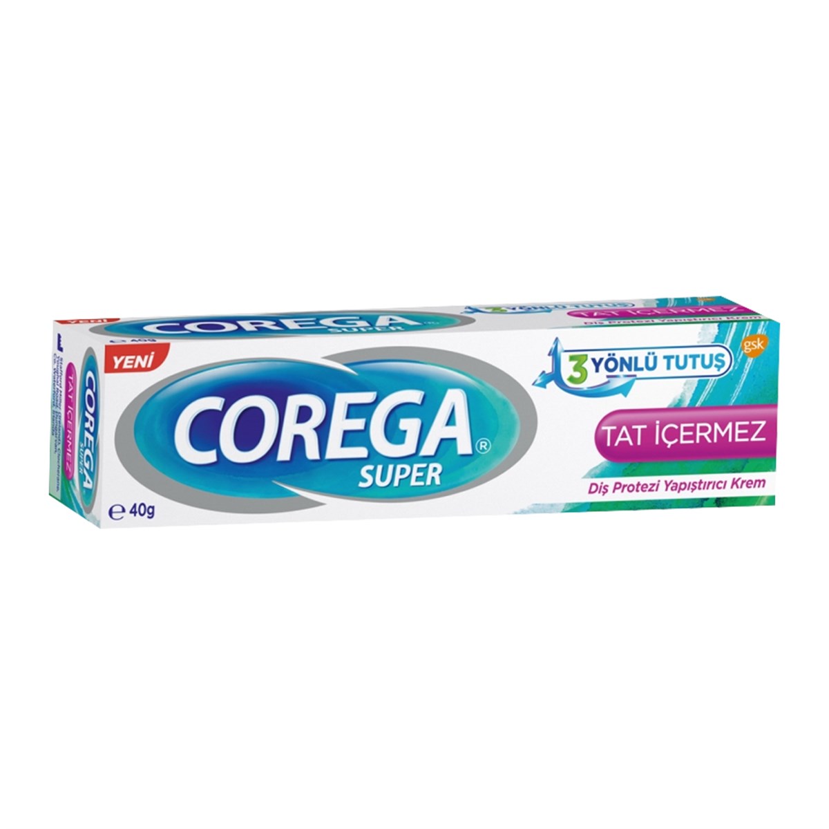 Corega Super 3 Yönlü Tutuş Diş Protezi Yapıştırıcı Krem 40g