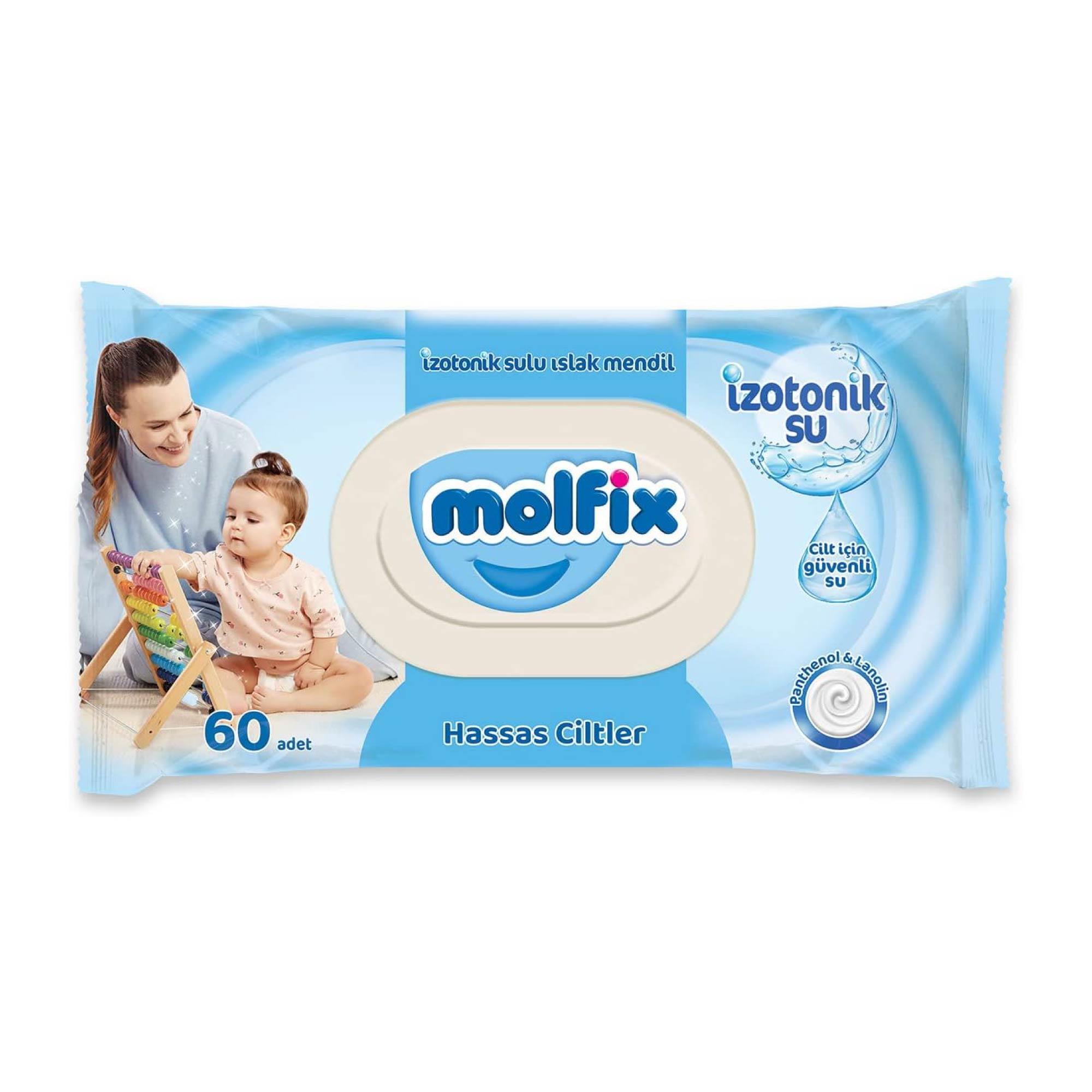 Molfix İzotonik Sulu Islak Mendil Hassas Ciltler60'lı 