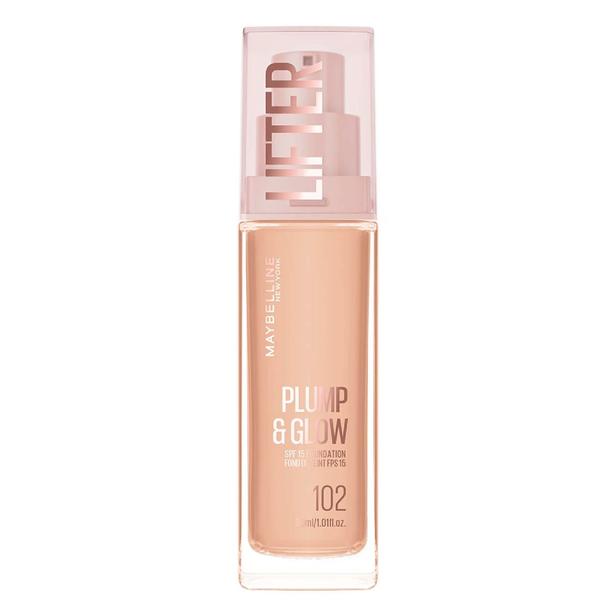 Maybelline Lifter Plump & Glow - Cilt Bakım Etkili Fondöten No: 102