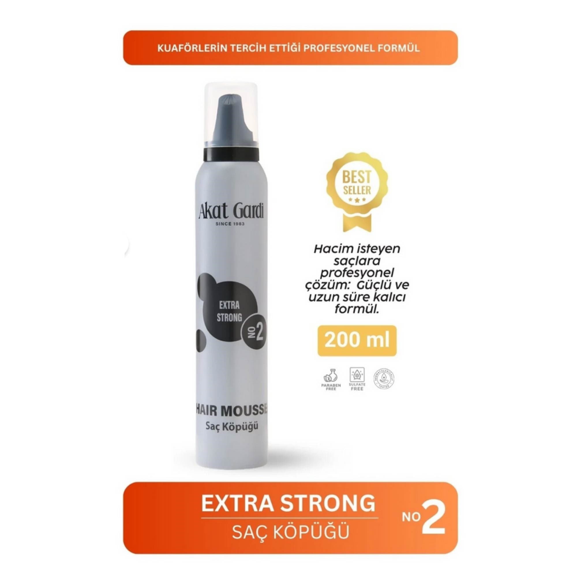 Akat Gardi Saç Köpüğü Extra Strong No:2 200 ml