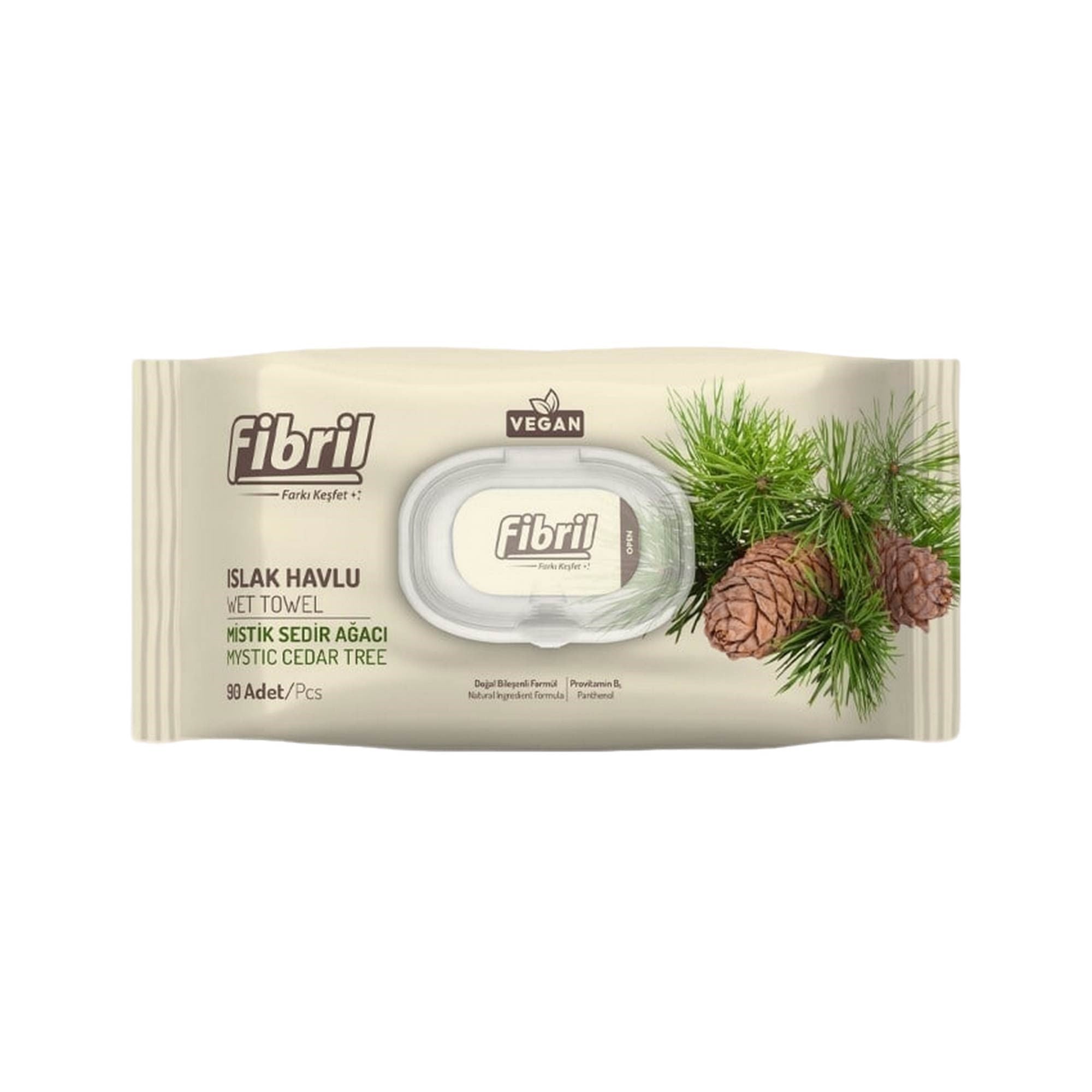 Fibril Mistik Sedir Ağacı Islak Mendil 90 Adet
