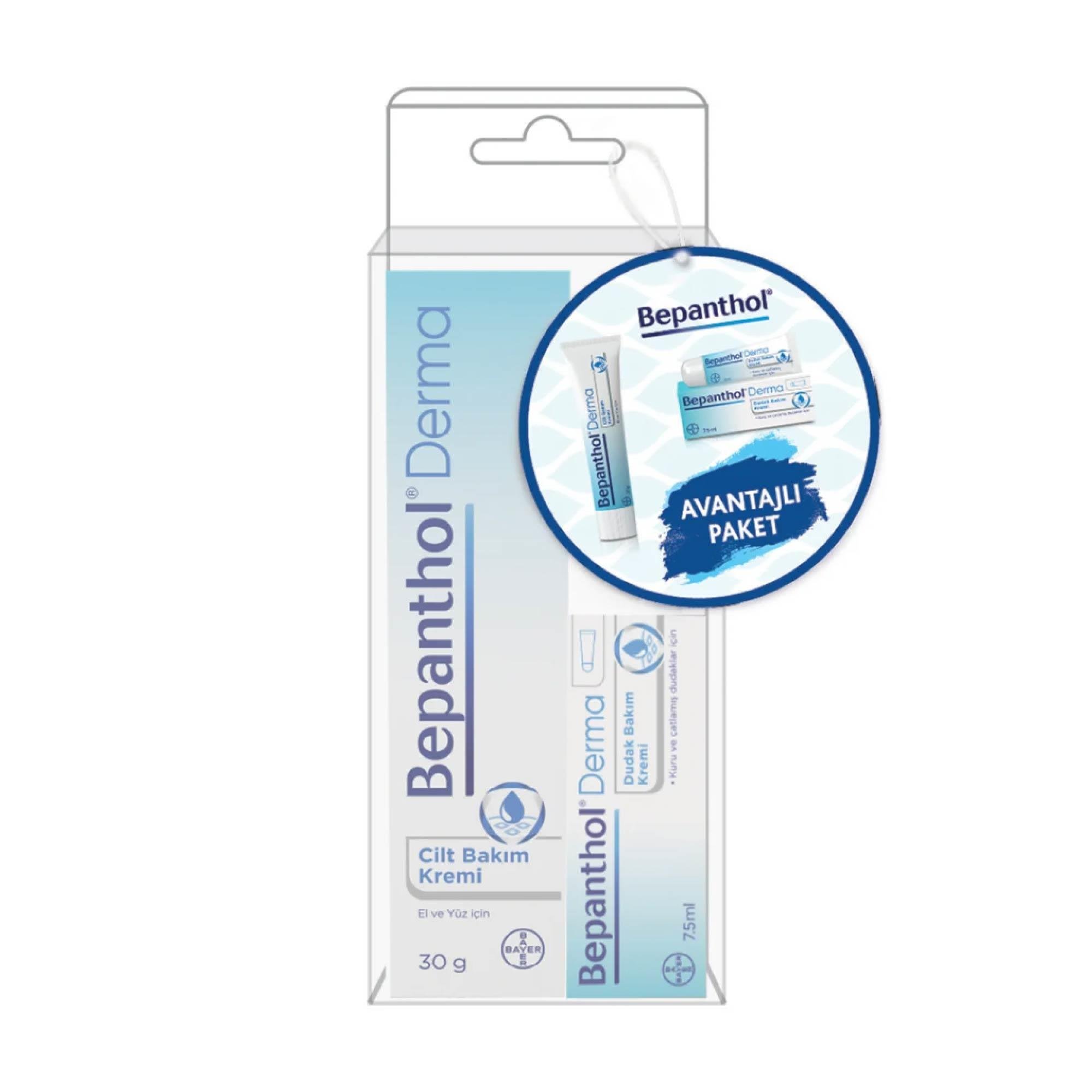 Bepanthol Cilt Bakım Kremi 30 Gr + Dudak Bakım Kremi 7,5 ml