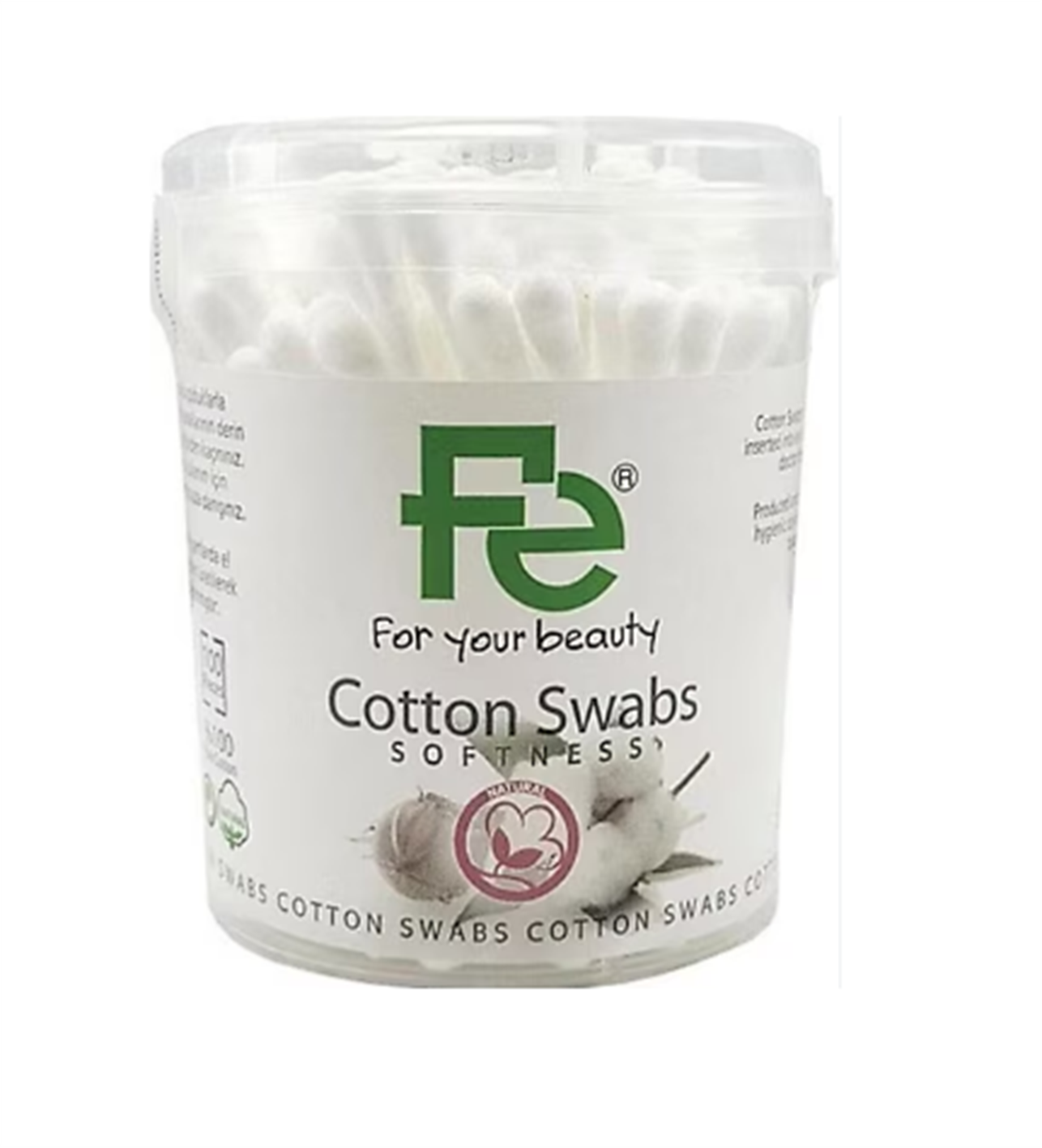 Fe Cotton Swabs Kulak Çubuğu 100 'lü
