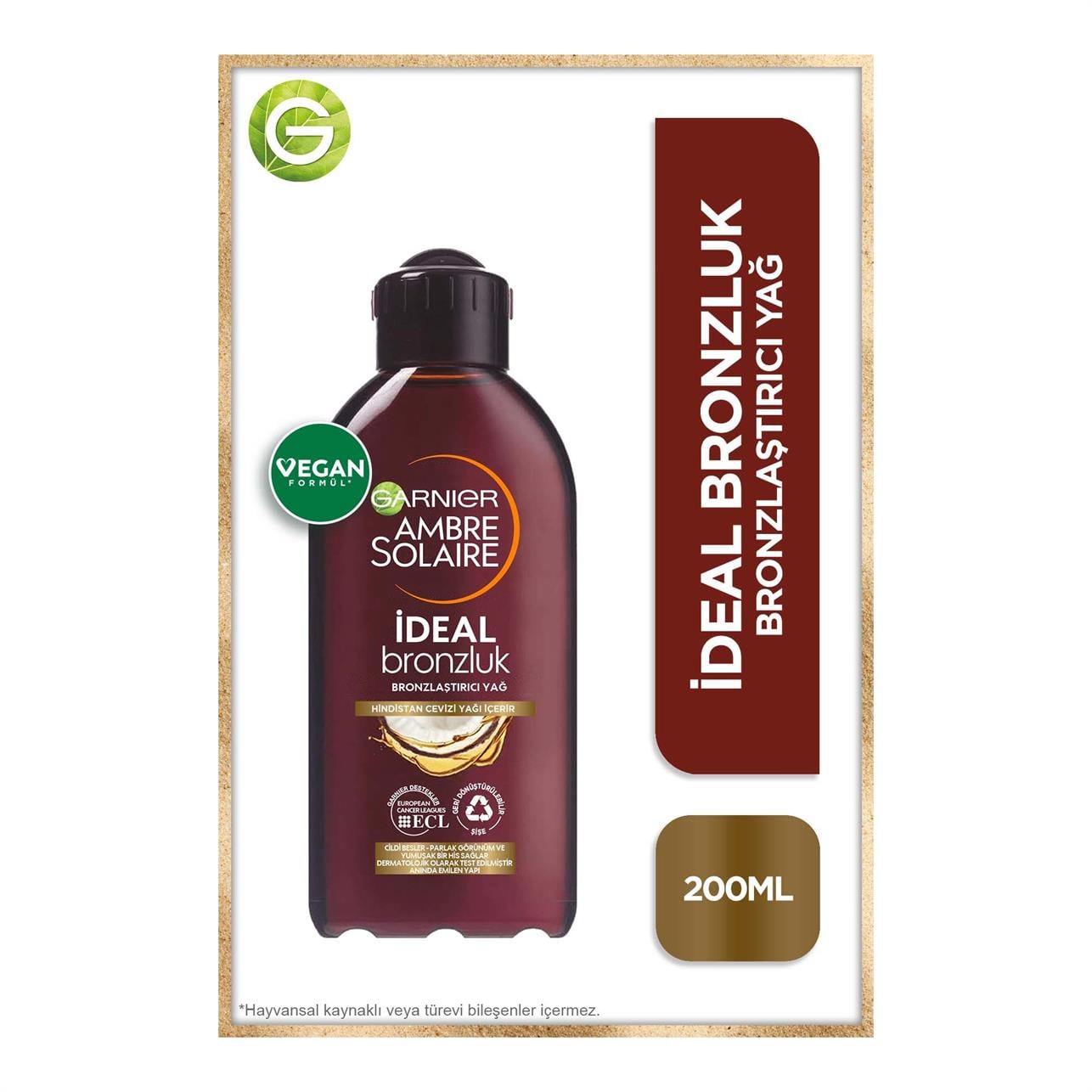 Garnier Ambre Solaire Yoğun Bronzlaştırıcı Yağ 200ml