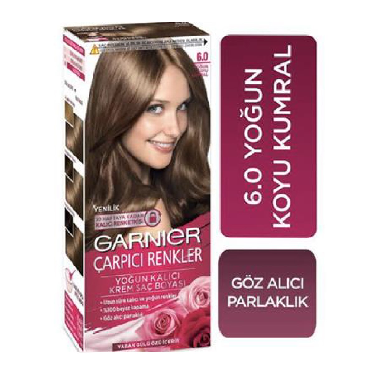 Garnier Çarpıcı Renkler Yoğun Kalıcı Krem Saç Boyası Yoğun Koyu Kumral 6/0