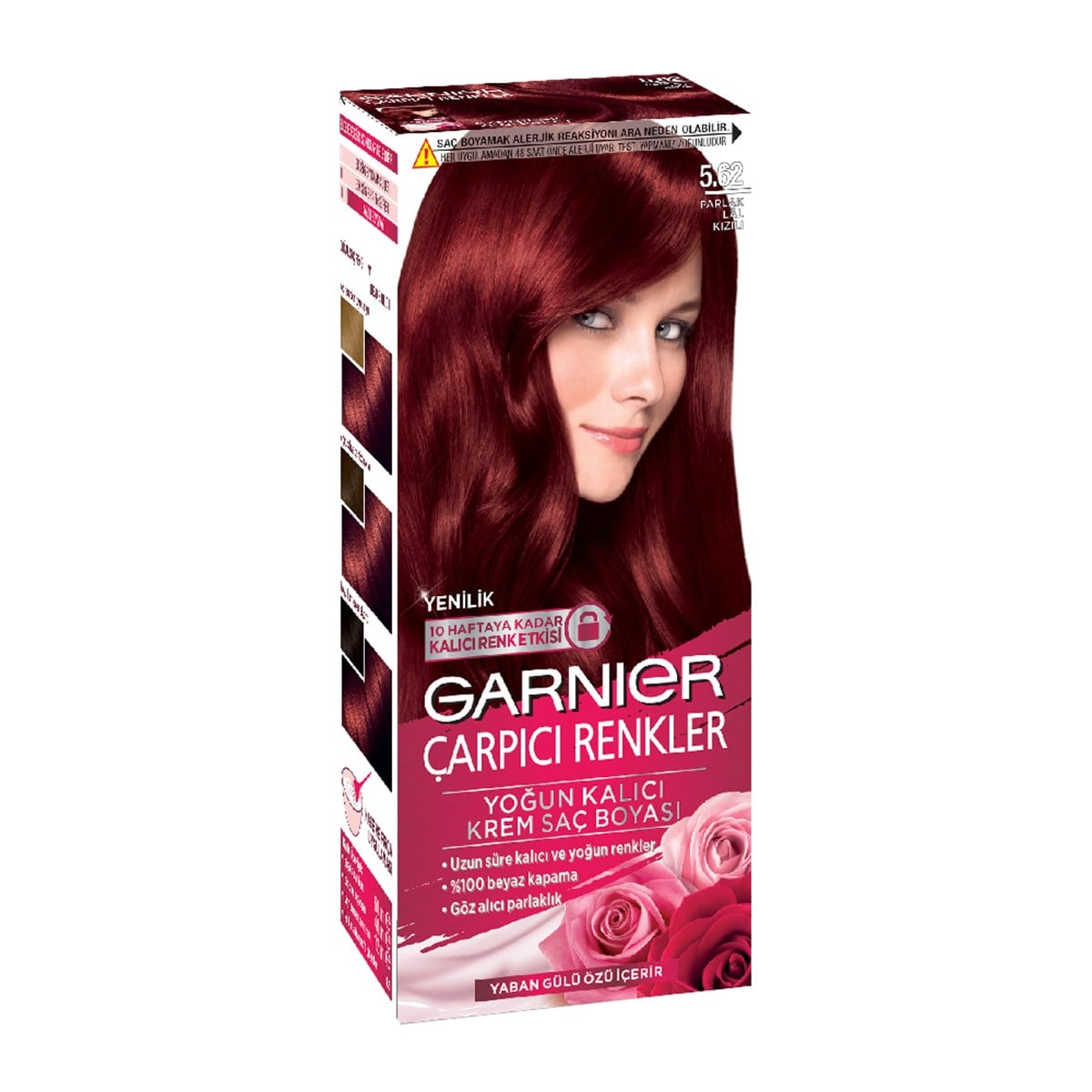 Garnier Çarpıcı Renkler Yoğun Kalıcı Krem Saç Boyası Parlak Lal Kızılı 5/62