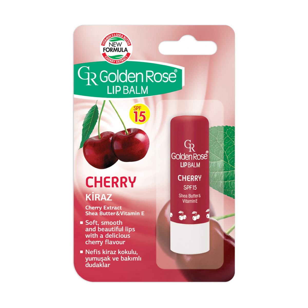 Golden Rose Lip Balm Cherry Kirazlı Dudak Balmı SPF15