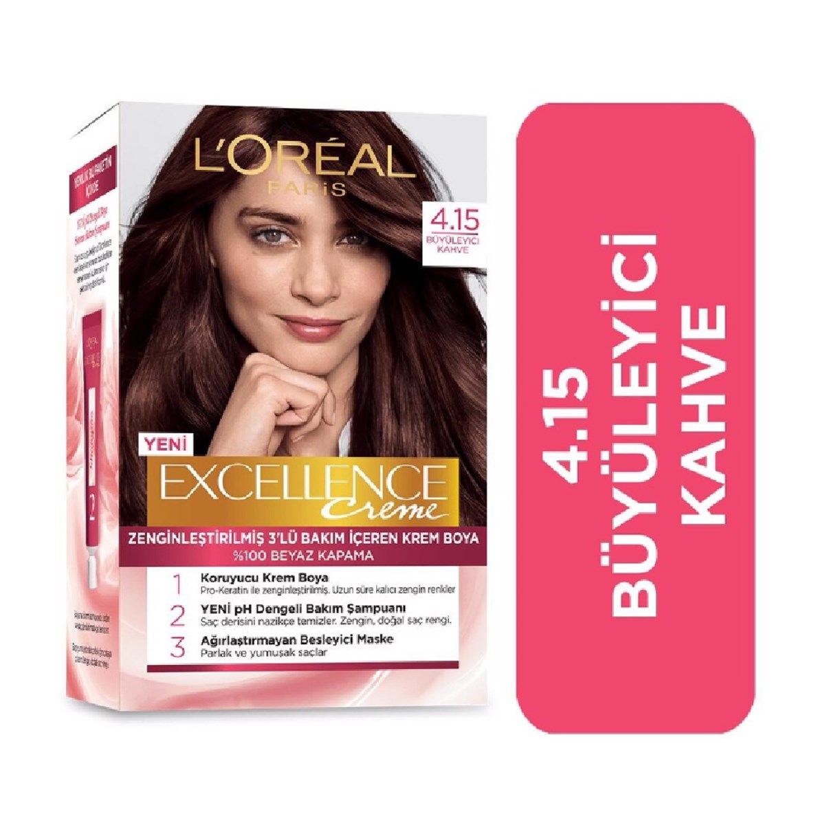 Loreal Paris Excellence Creme Set Boya Büyüleyici Kahve 4.15
