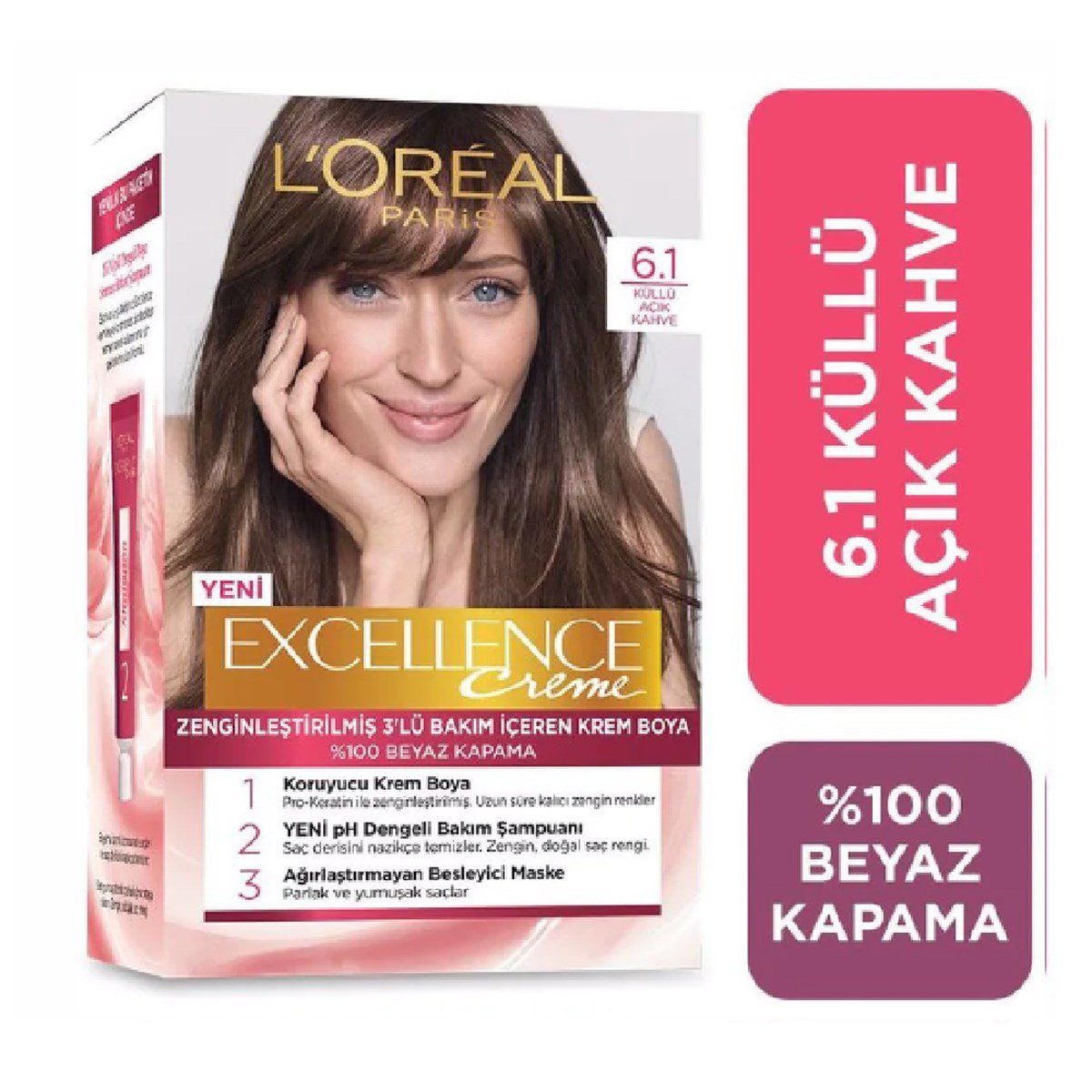 Loreal Paris Excellence Creme Set Boya Küllü Açık Kahve 6.1