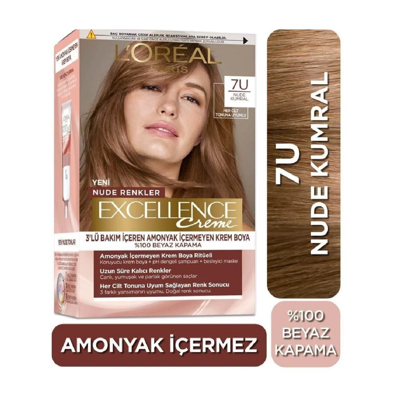Loreal Paris Excellence Nude Renkler Creme Set Boya 7U Nude Kumral