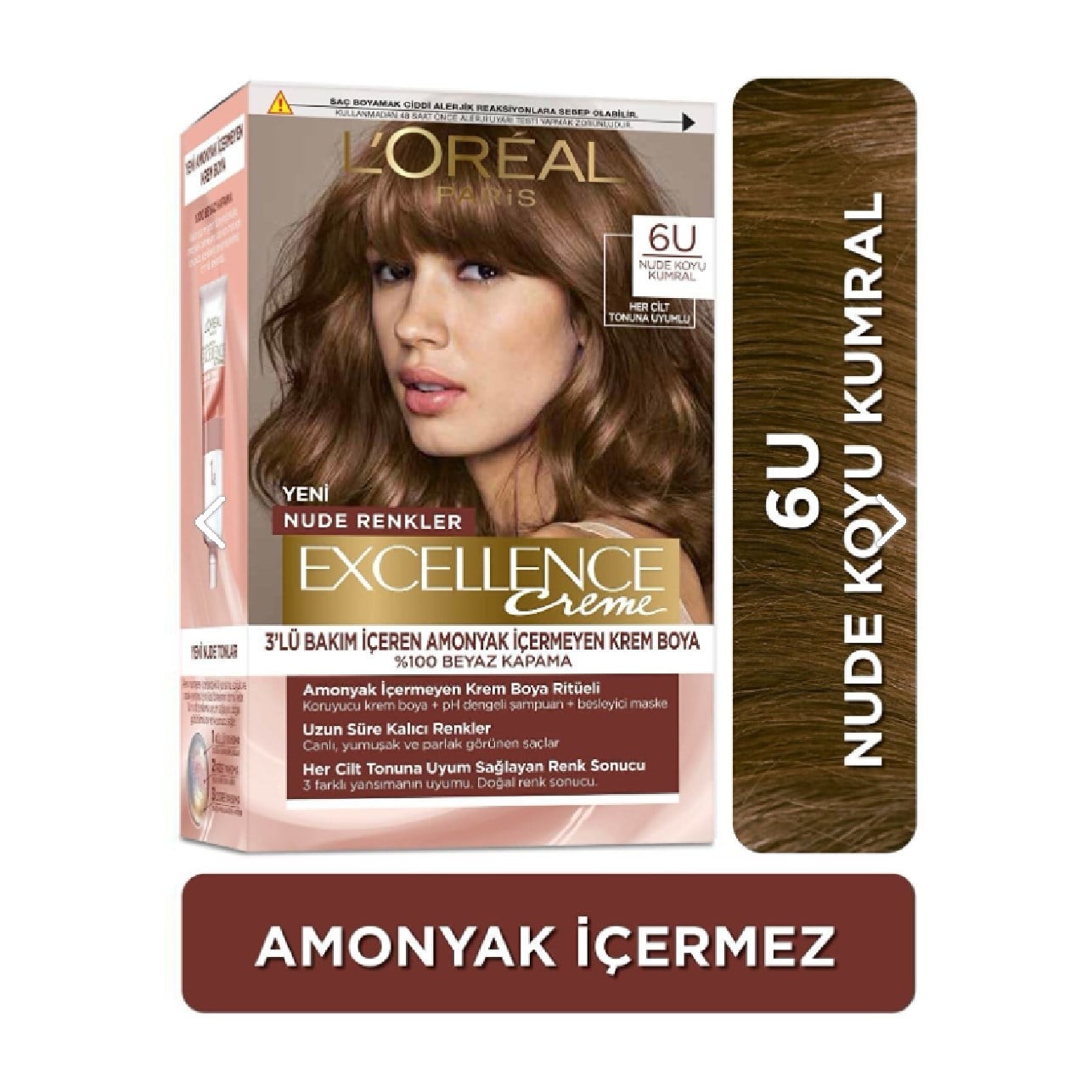 Loreal Paris Excellence Nude Renkler Creme Set Boya 6U Nude Koyu Kumral 