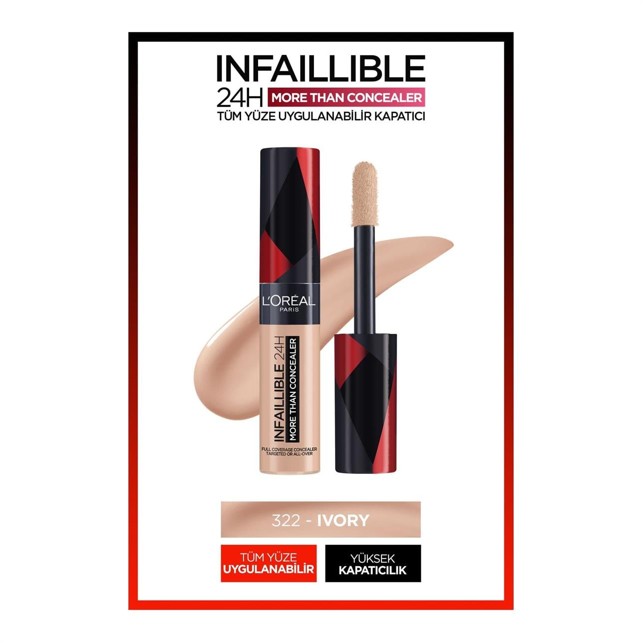 Loreal Paris Infaillible More Than Concealer Kapatıcı No.322 Ivory