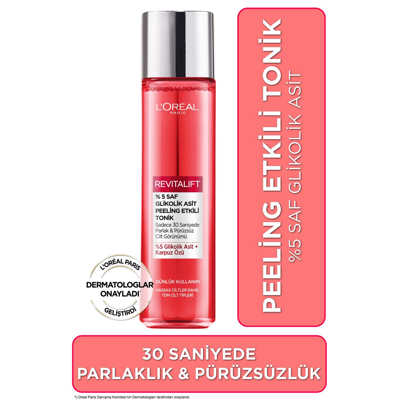 Loreal Paris Revitalift Peeling Etkili Tonik 180 ml