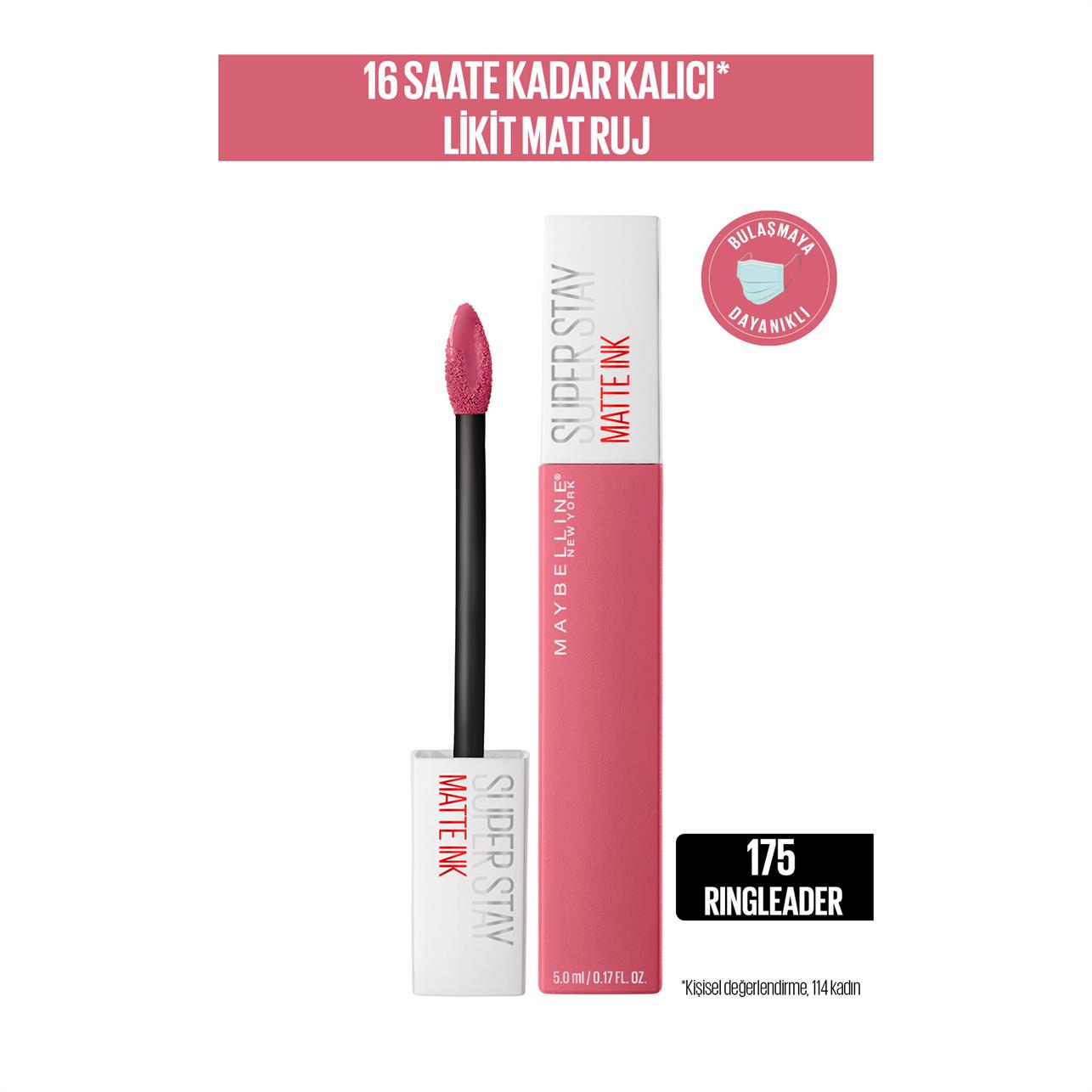 Maybelline New York Super Stay Likit Mat Ruj 175- Ringleader