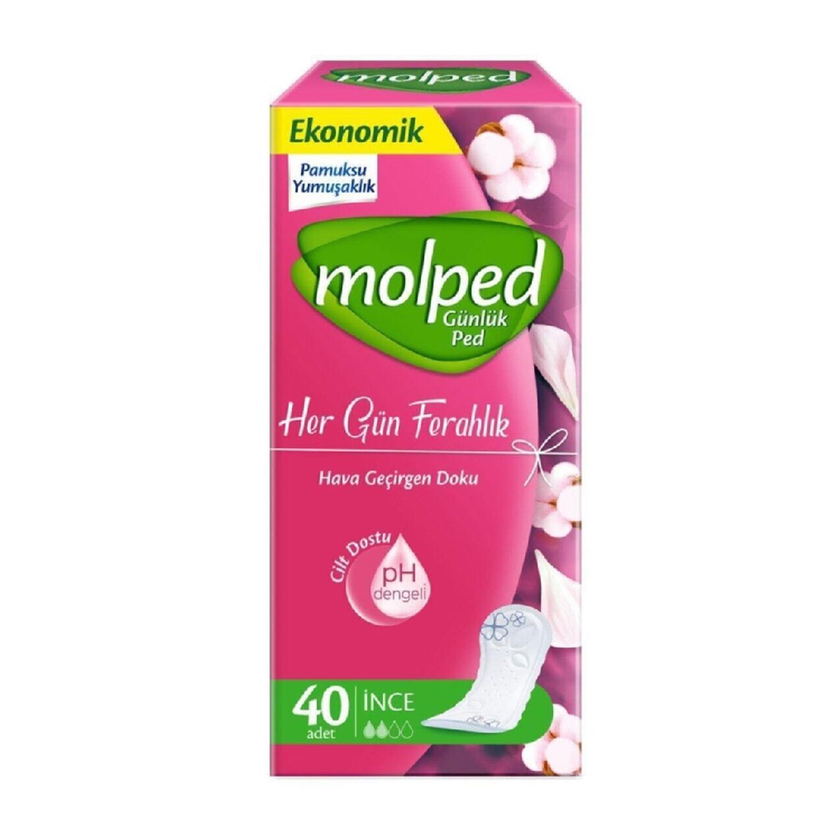 Molped Günlük Ped Her Gün Ferahlık Doğanın Kokusu İnce 40lı