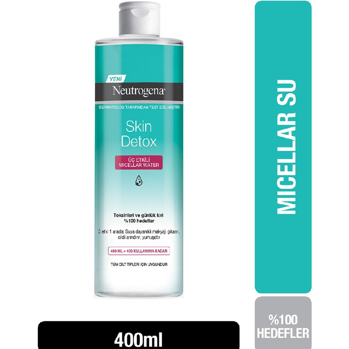 Neutrogena Skin Detox Üç Etkili Micellar Water Makyaj Temizleme Suyu 400ml