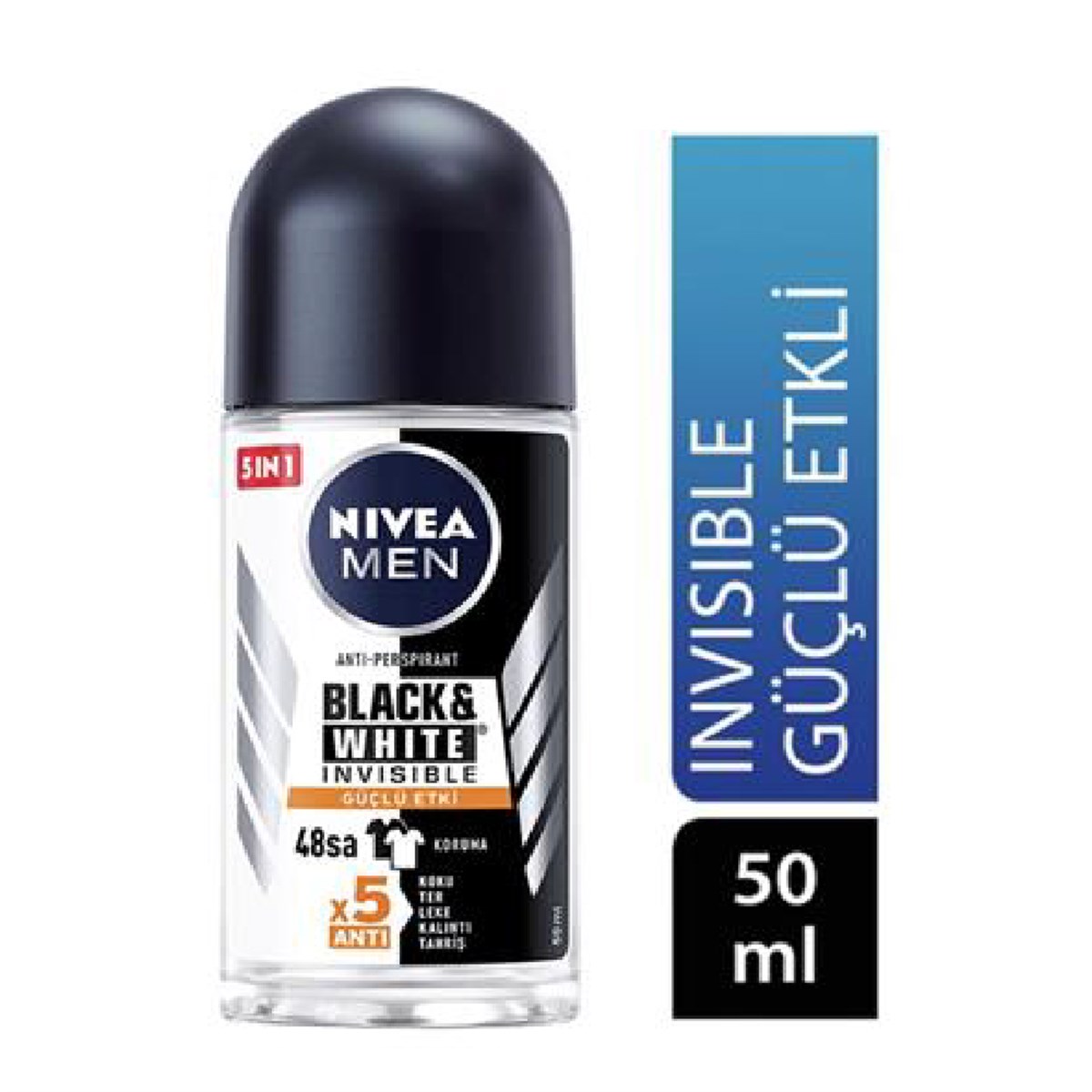 Nivea Men Roll-On Invisible Black&White Güçlü Etki 50 ml